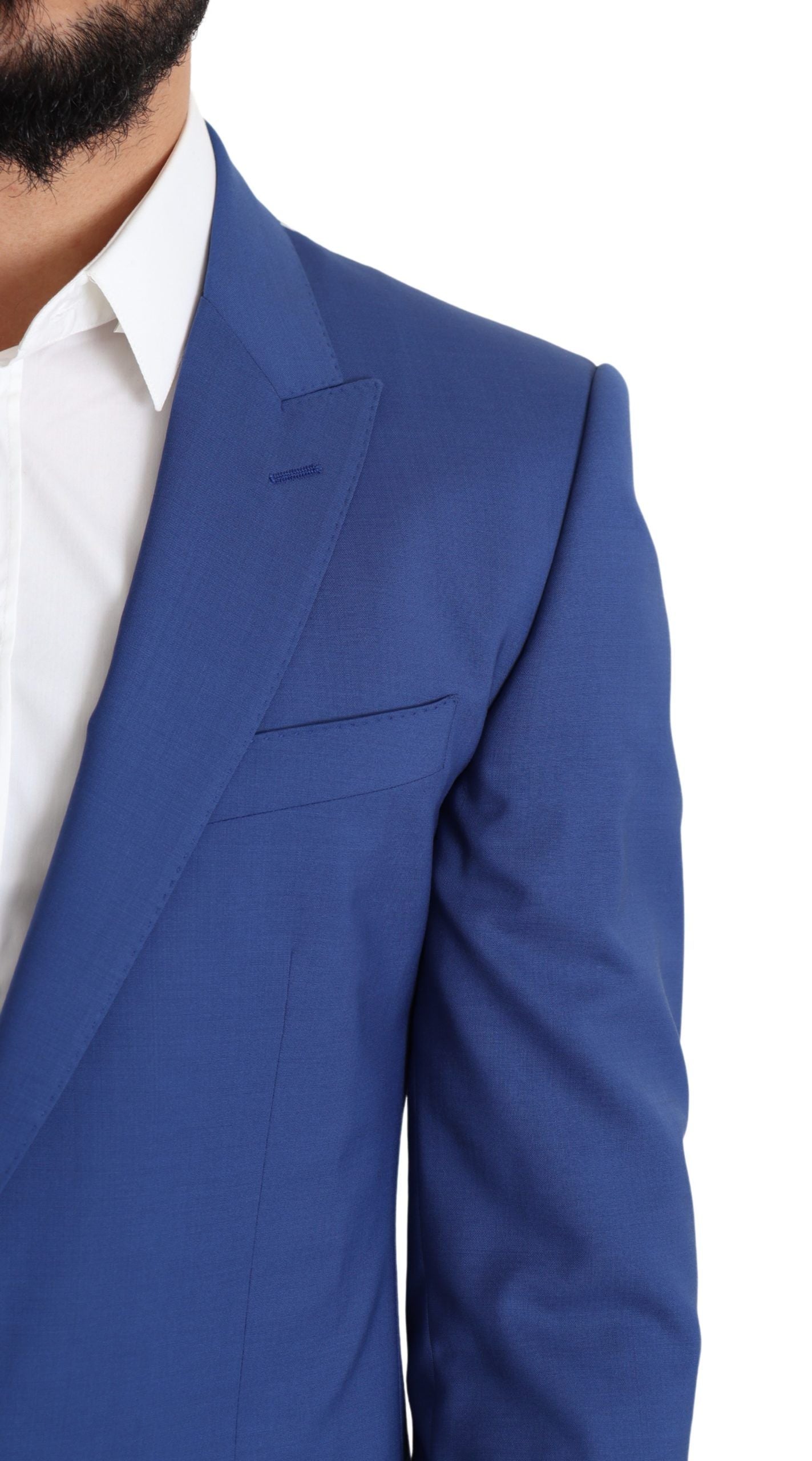 Dolce &amp; Gabbana Exquisite Blue Wool Martini Blazer Jacket