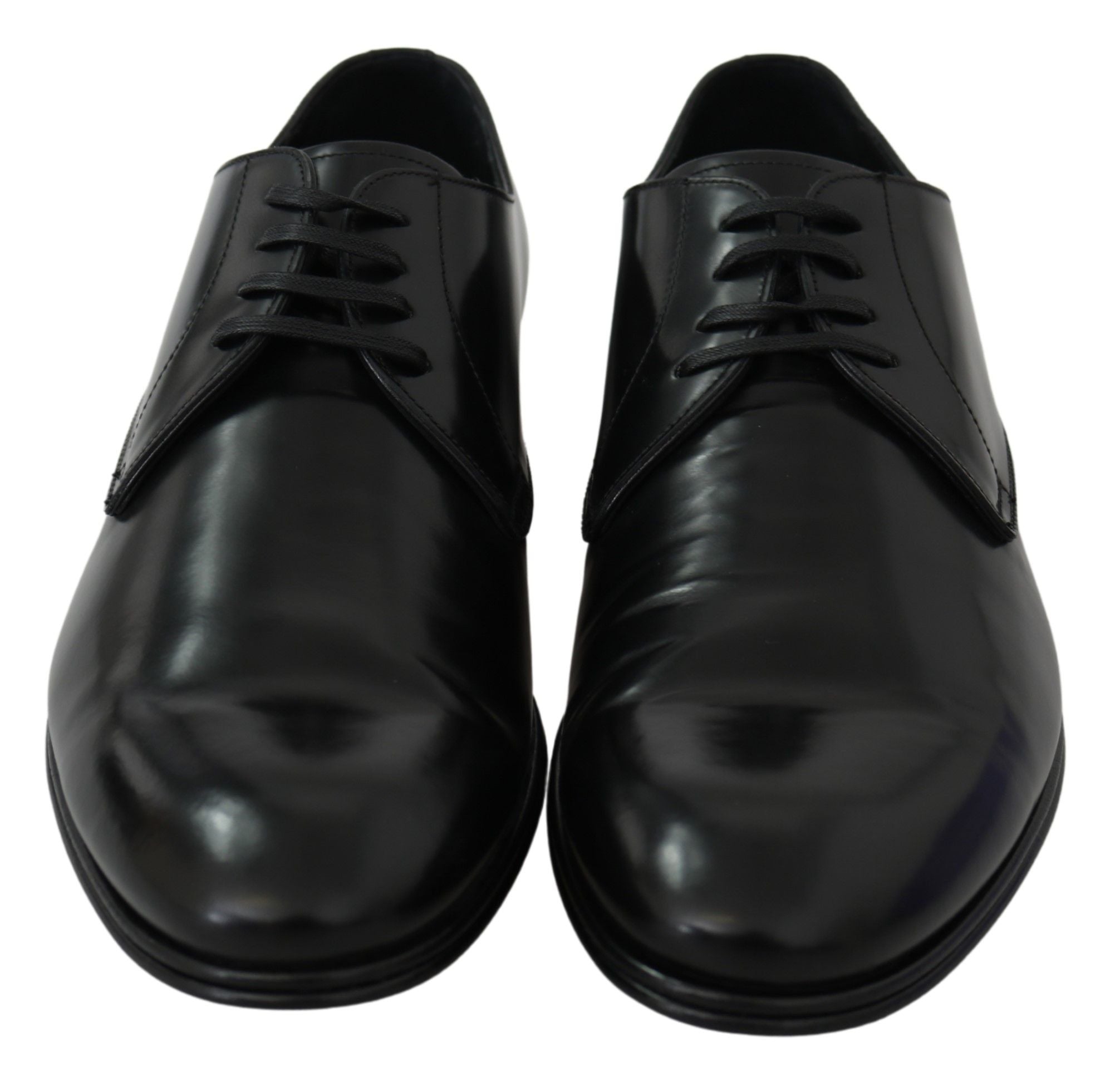 Dolce & Gabbana Elegant Black Leather Derby Shoes