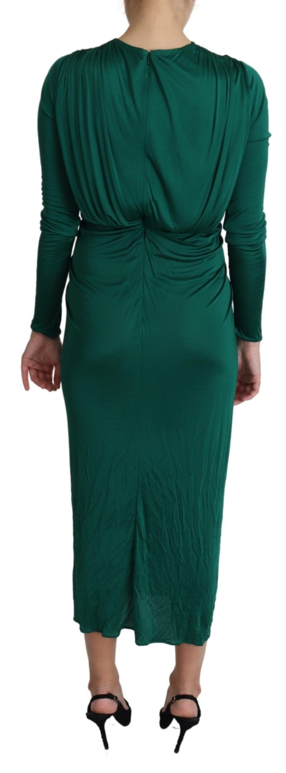 Dolce &amp; Gabbana Emerald Elegance Bodycon Midi Φόρεμα