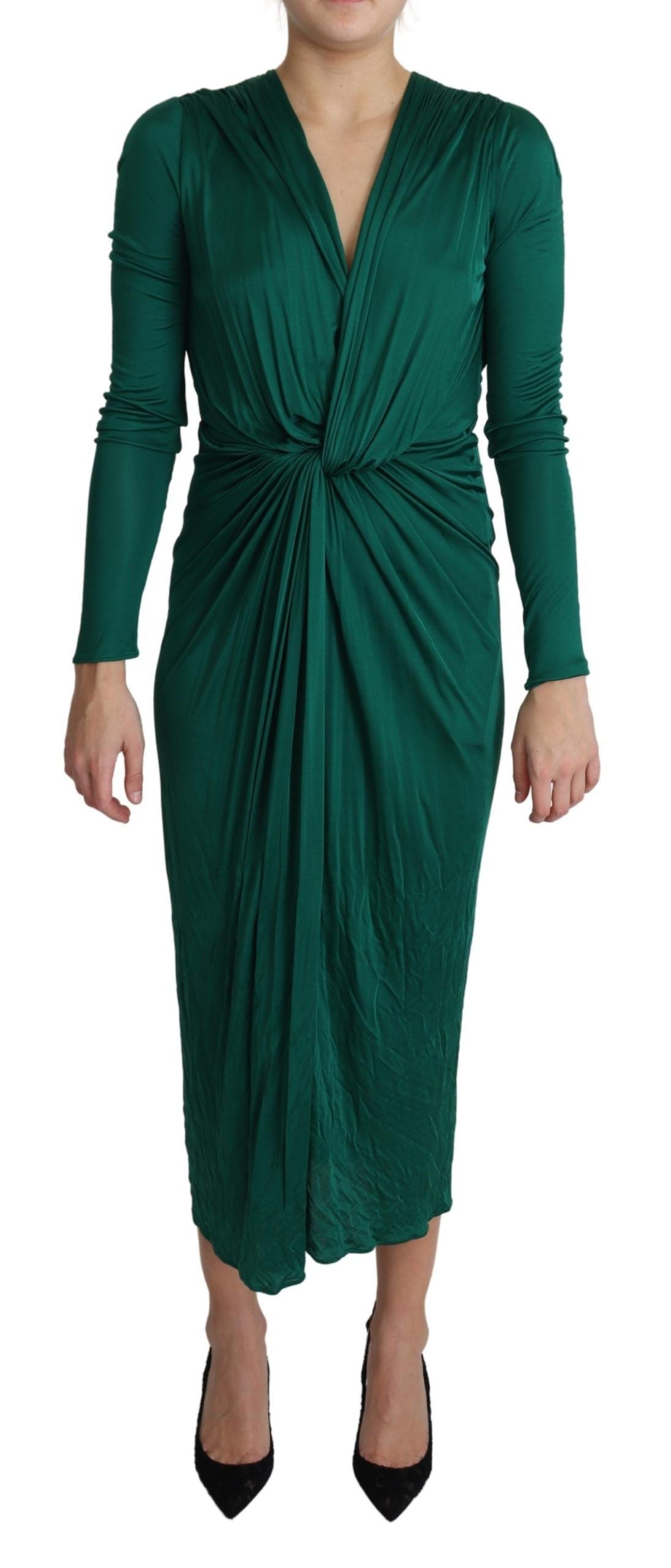 Dolce &amp; Gabbana Emerald Elegance Bodycon Midi Φόρεμα