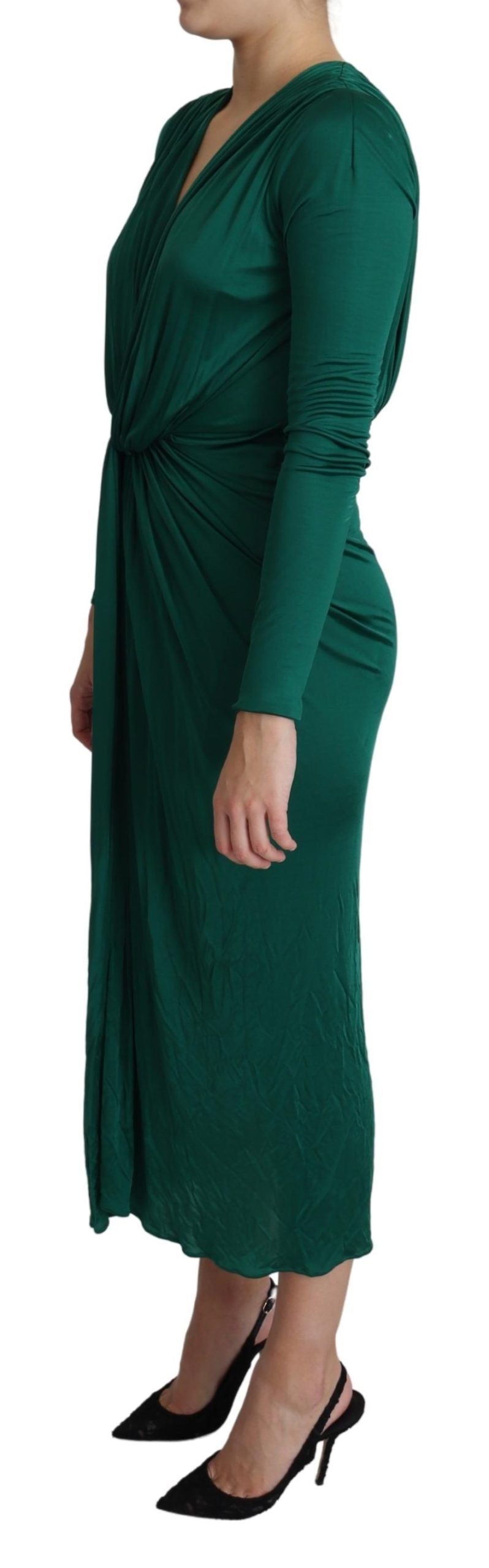 Dolce &amp; Gabbana Emerald Elegance Bodycon Midi Φόρεμα