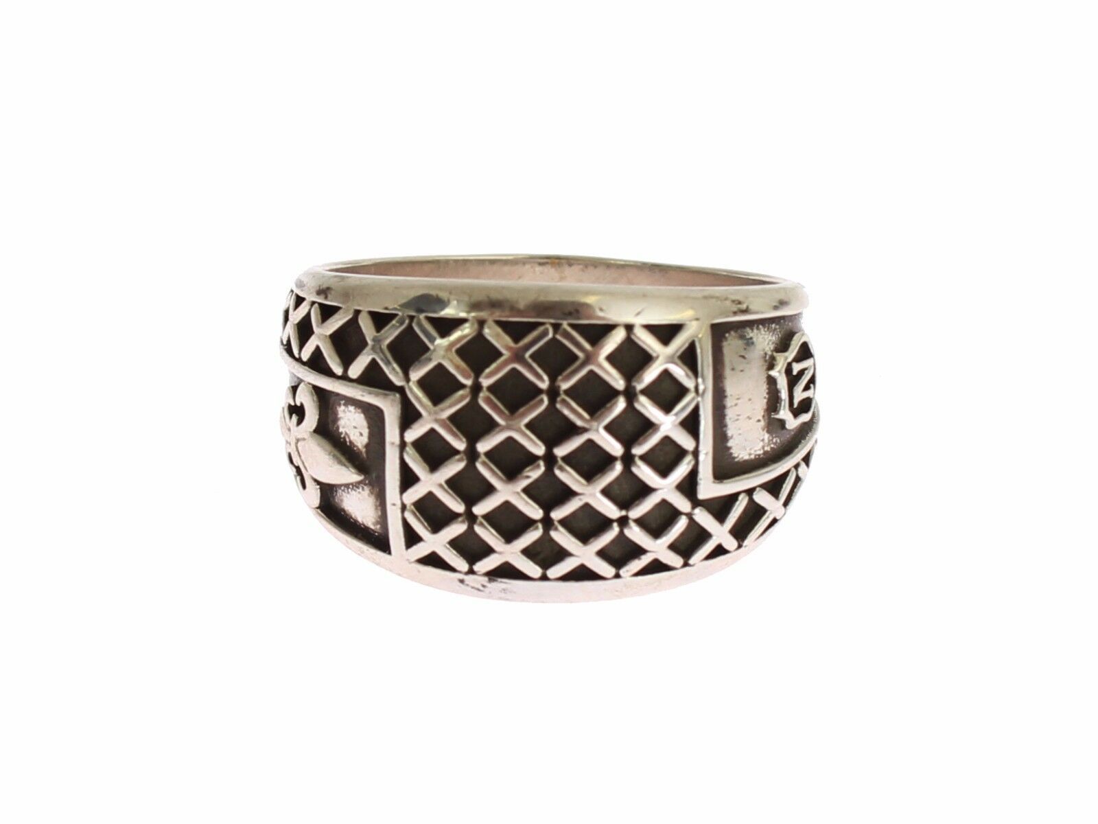 Nialaya Elegant Silver Band με μαύρες πινελιές