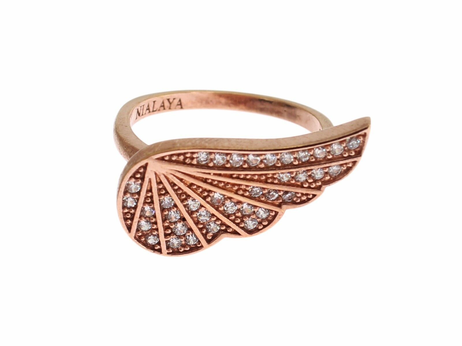 Κρυστάλλινο δαχτυλίδι Nialaya Elegant Pink Gold CZ