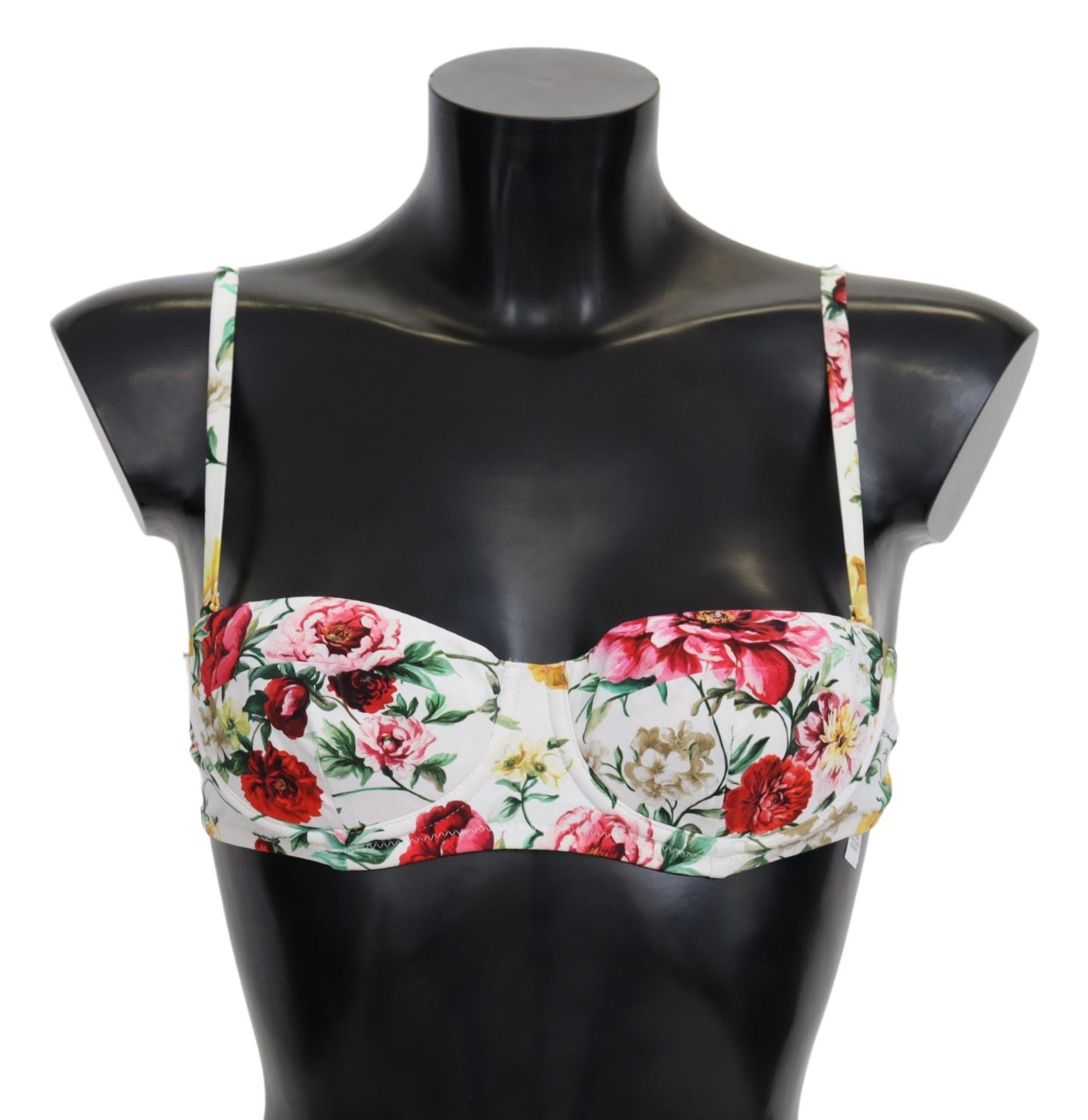 Dolce &amp; Gabbana Elegant Floral Bikini Top – Summer Chic