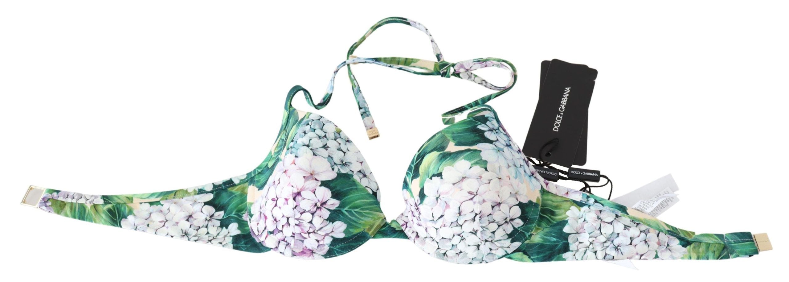 Dolce &amp; Gabbana Chic Floral Bikini Top - Summer Swimwear Delight