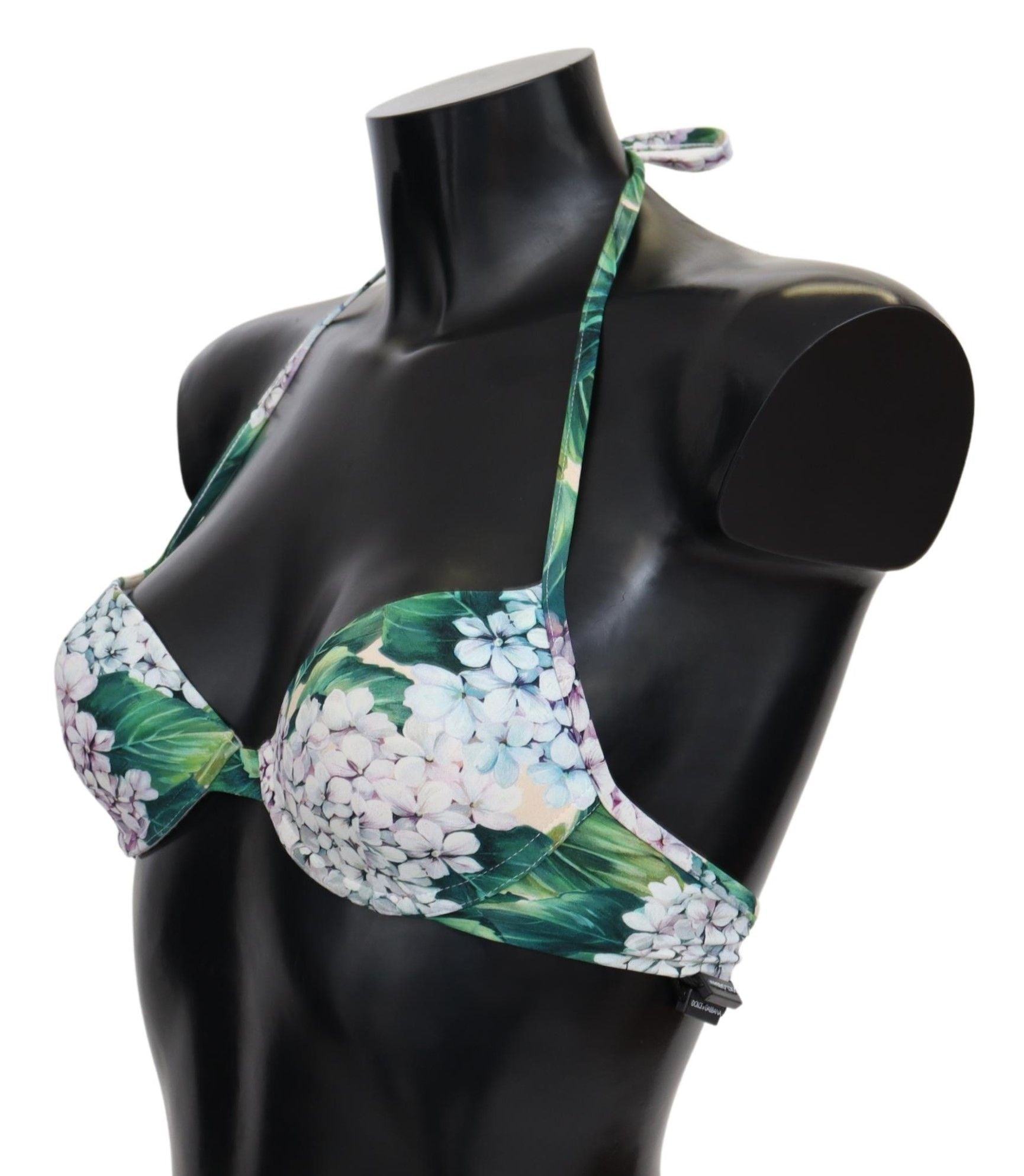 Dolce &amp; Gabbana Chic Floral Bikini Top - Summer Swimwear Delight