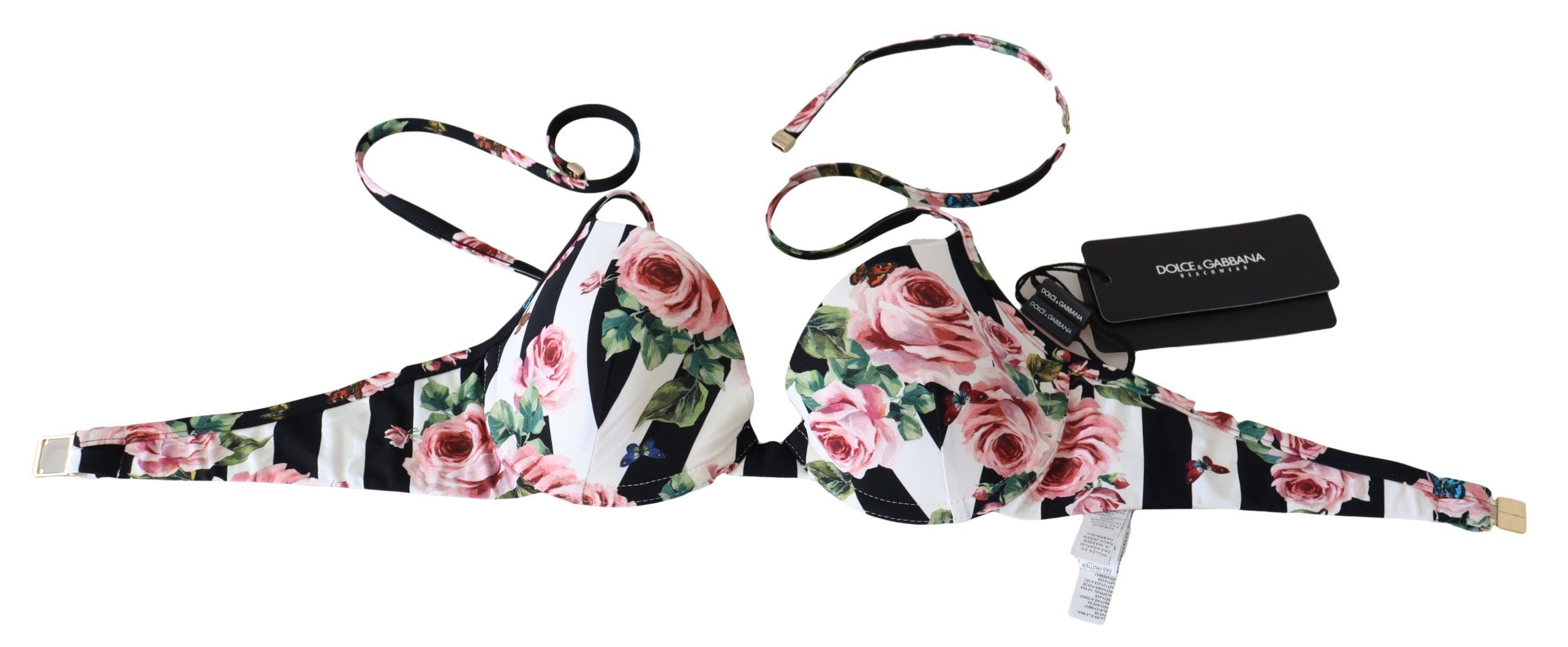 Τοπ μπικίνι Dolce &amp; Gabbana Chic Rose Print για κομψές ημέρες στην παραλία