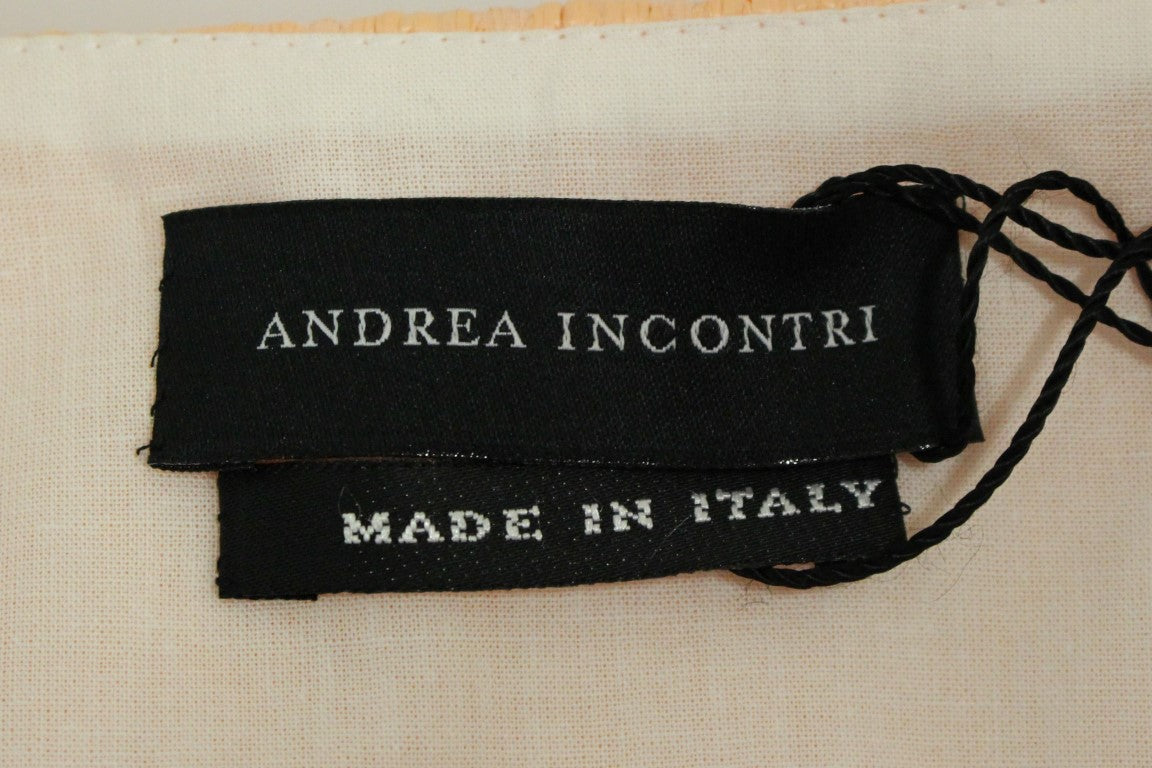 Andrea Incontri Chic Pink Silk-Blend κοντομάνικο παλτό