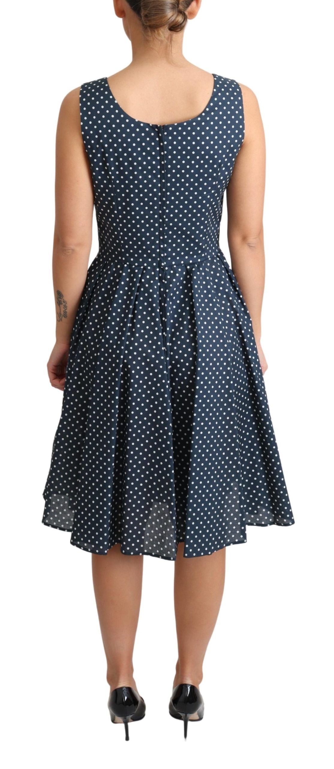 Dolce & Gabbana Polka Dot Sleeveless A-Line Dress