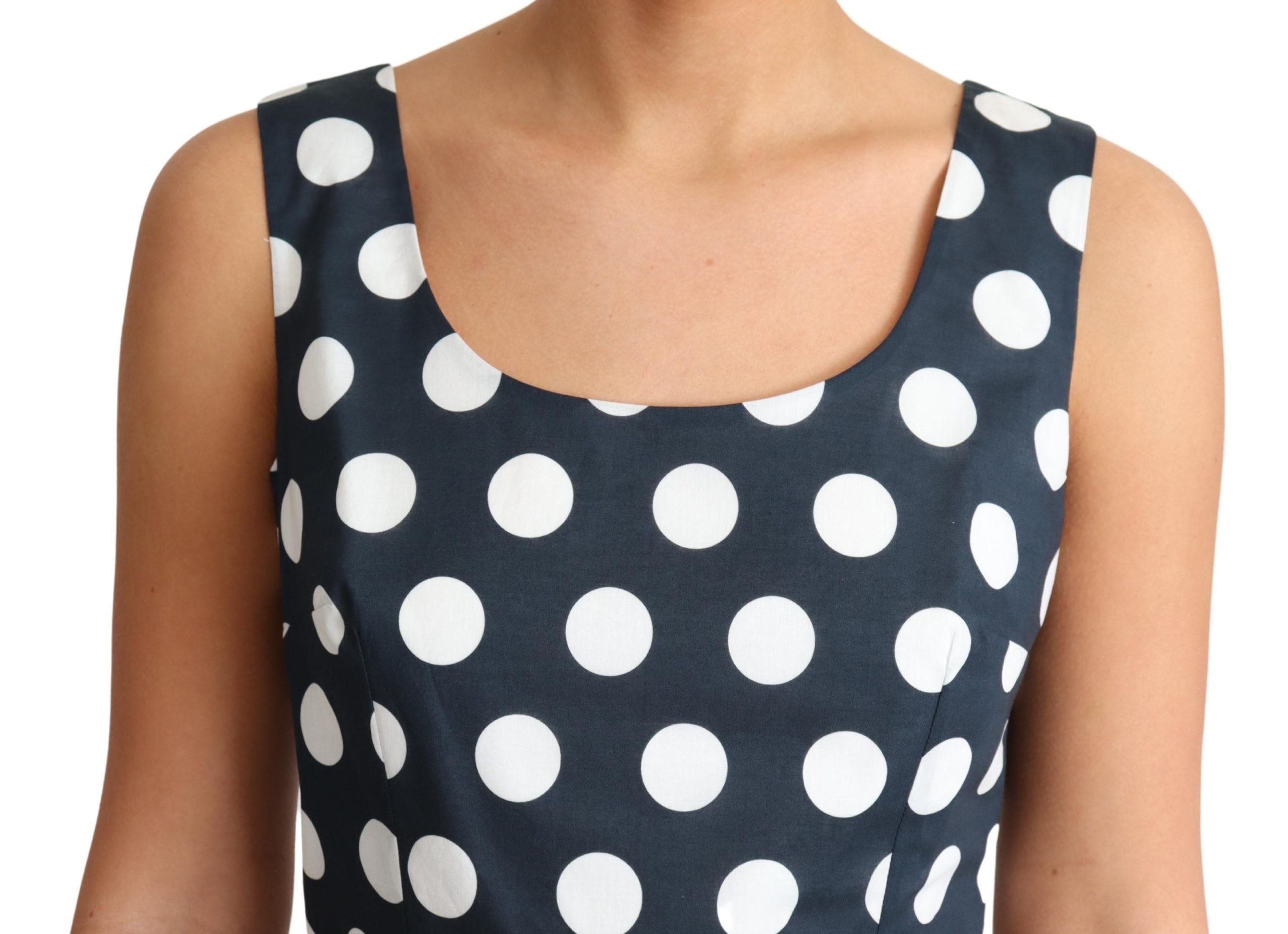 Dolce & Gabbana Polka Dotted A-Line Sleeveless Dress