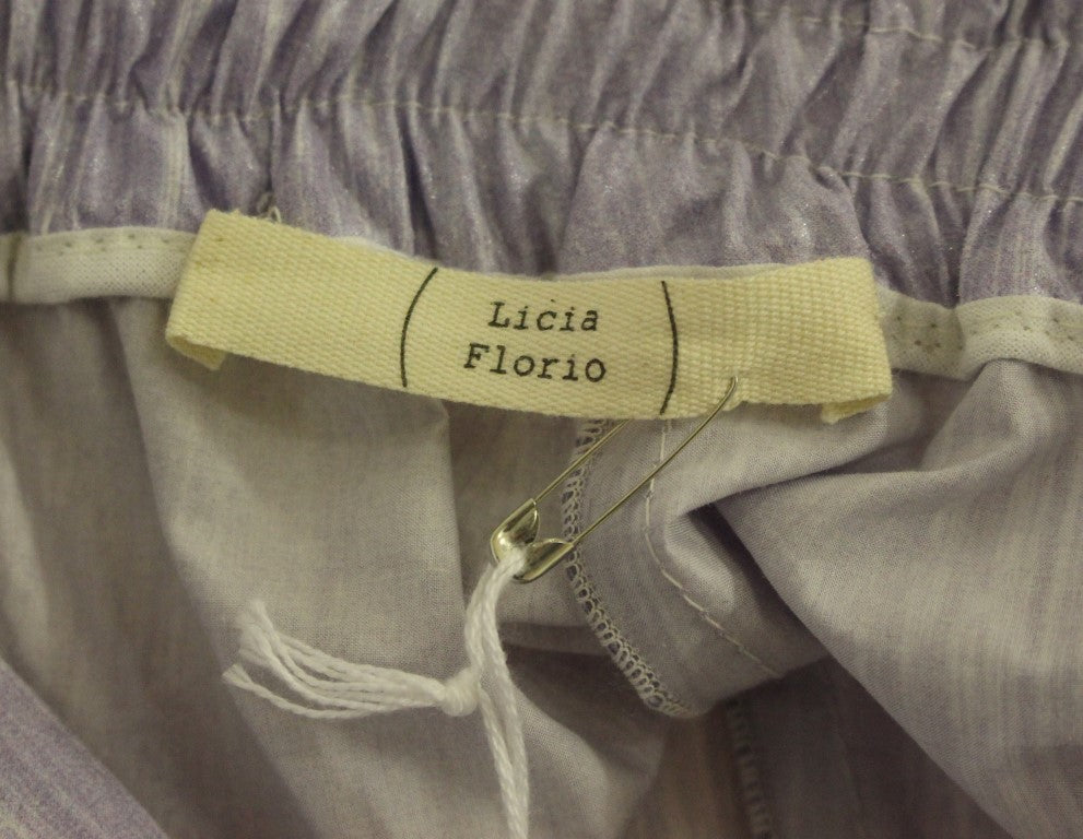 Licia Florio Elegant Purple Viscose Shorts - Κλείσιμο με φερμουάρ στο πλάι