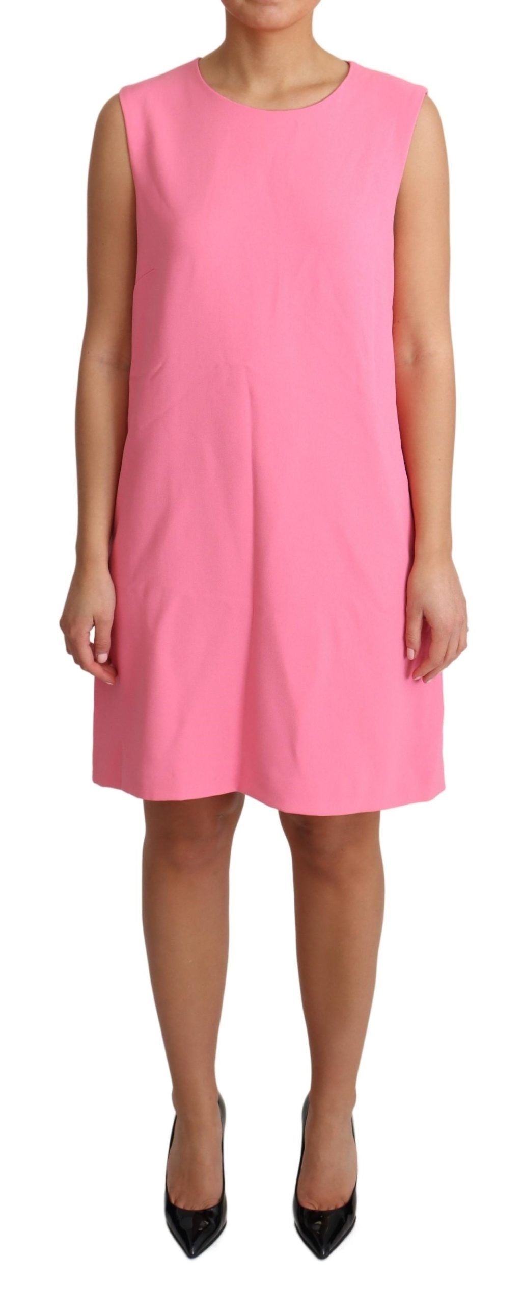 Dolce & Gabbana Elegant Pink Shift Knee Length Dress