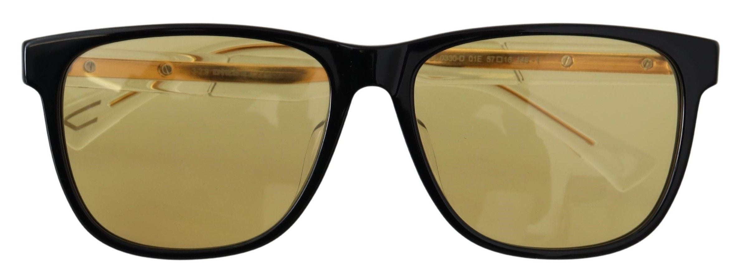 Diesel Chic Black Acetate γυαλιά ηλίου με κίτρινους φακούς