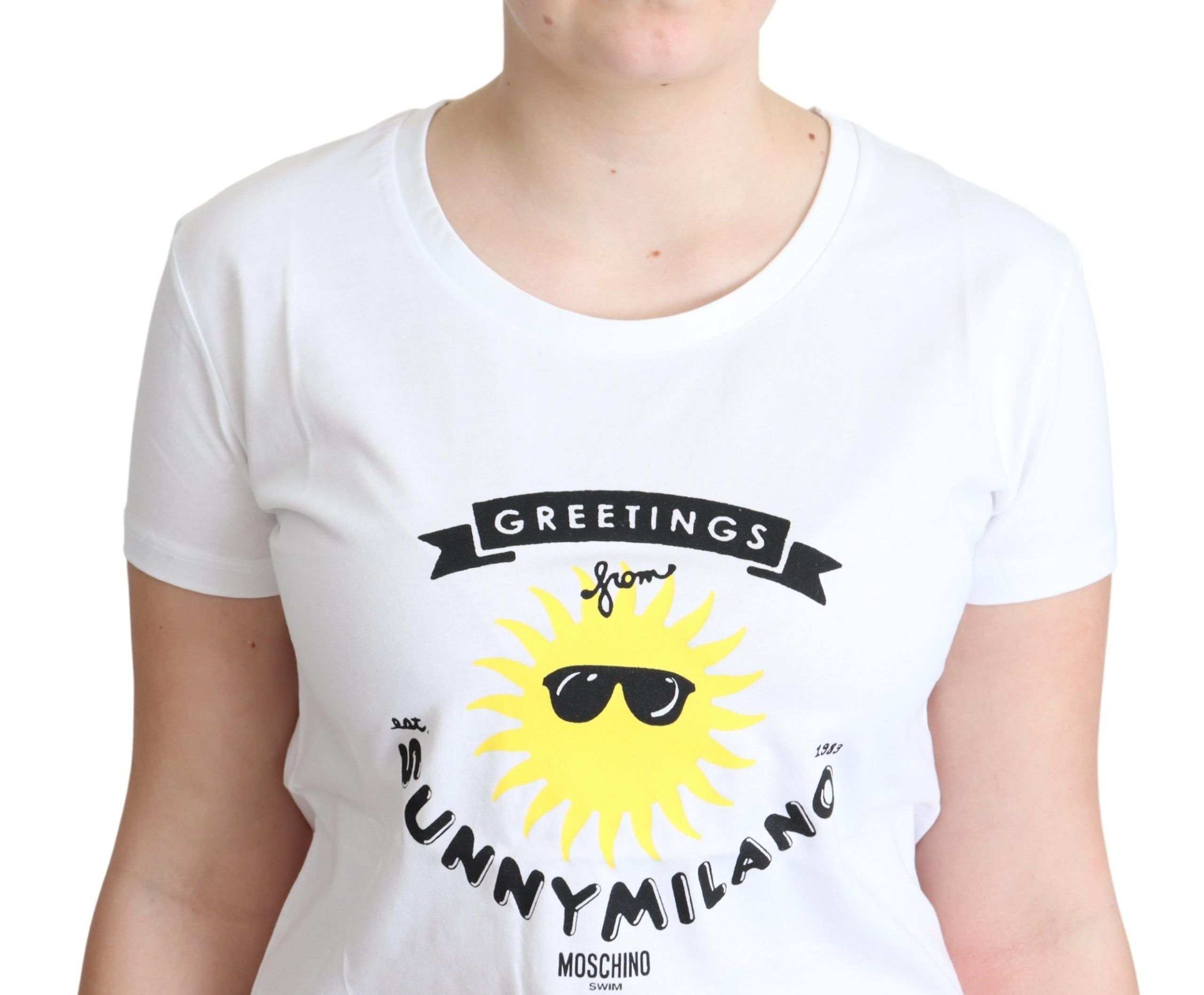 Βαμβακερό μπλουζάκι Moschino Sunny Milano Print