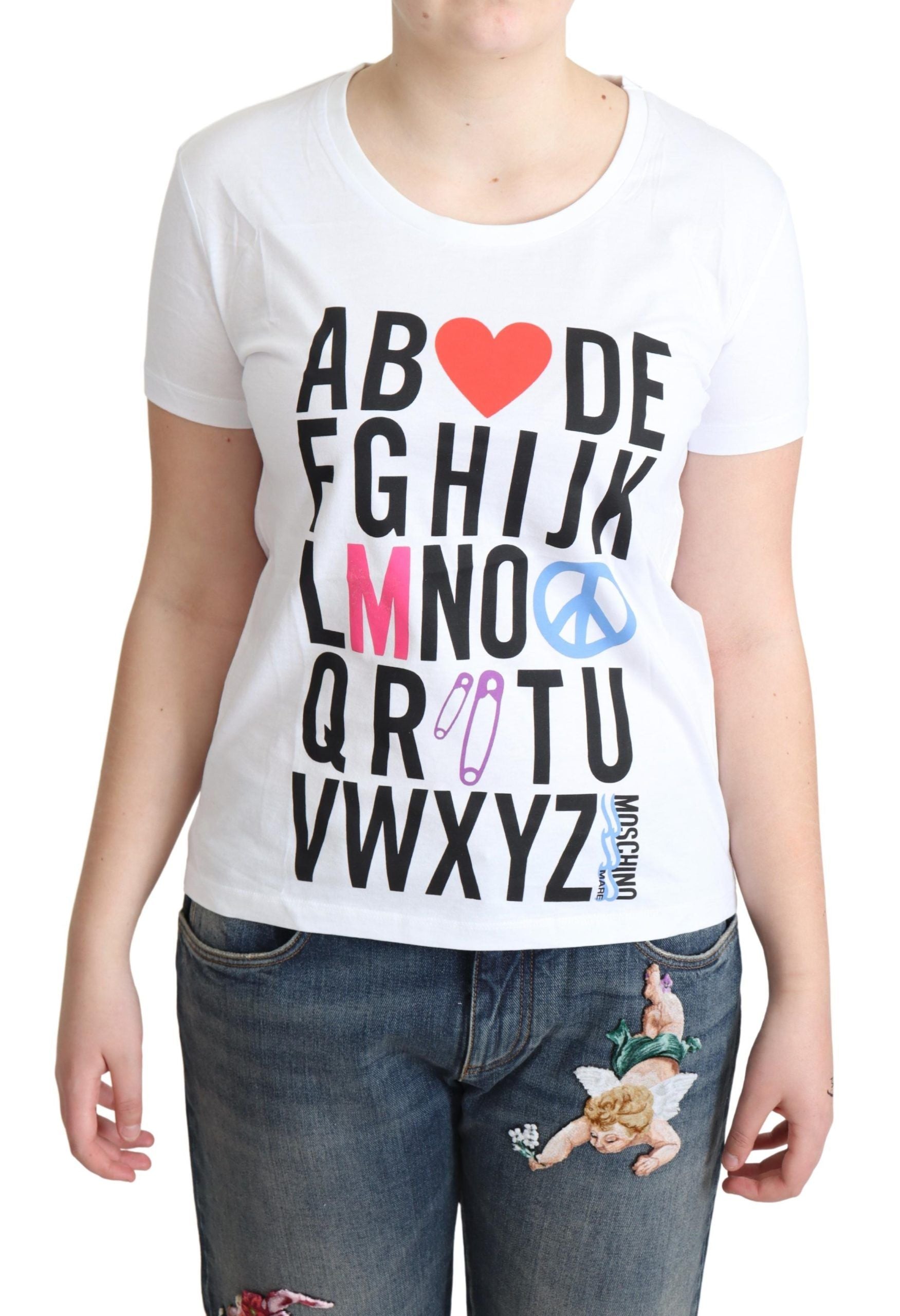 Βαμβακερό μπλουζάκι Moschino Chic Alphabet Print