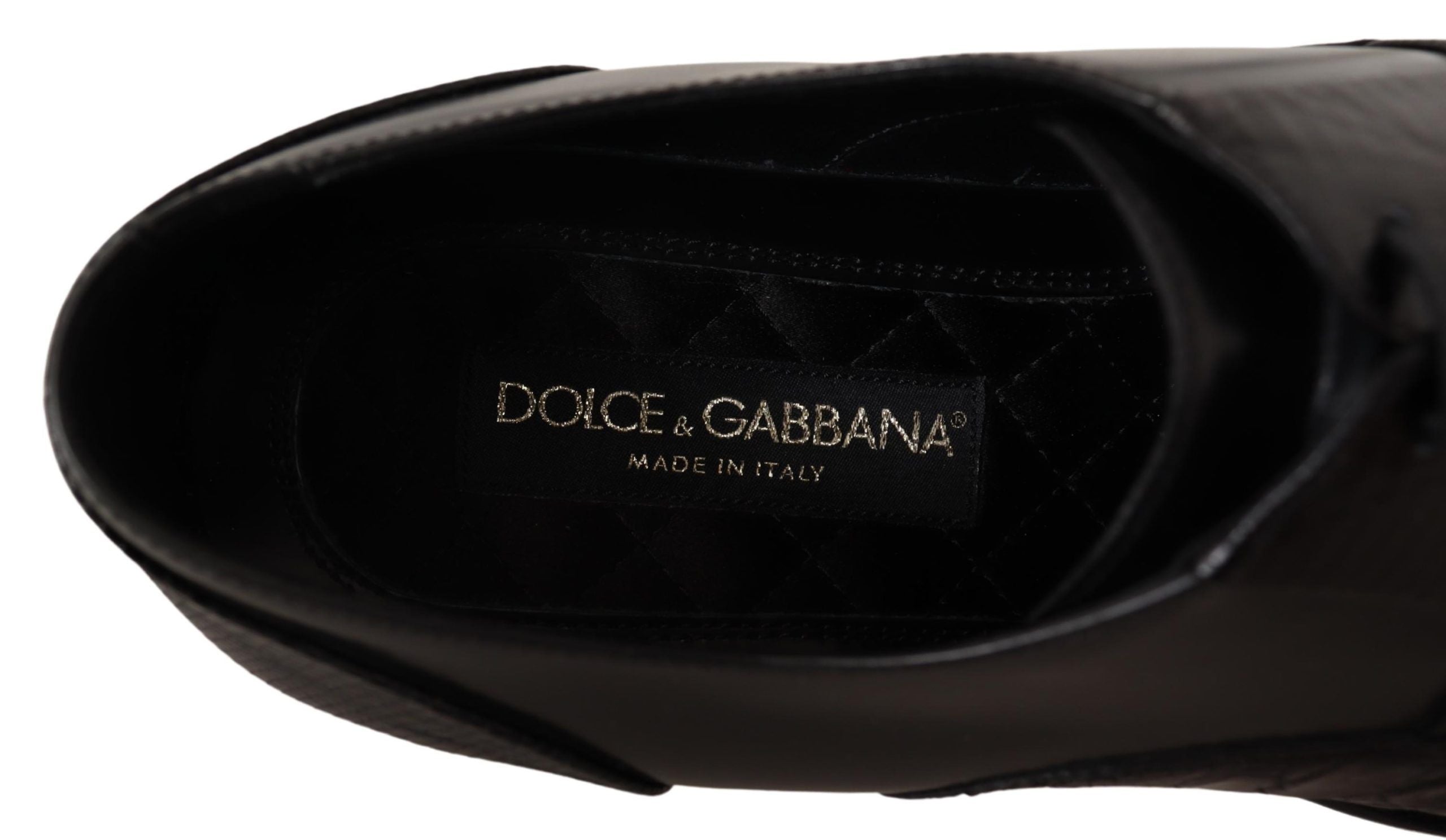 Dolce &amp; Gabbana Elegant Black Derby Oxford Wingtips