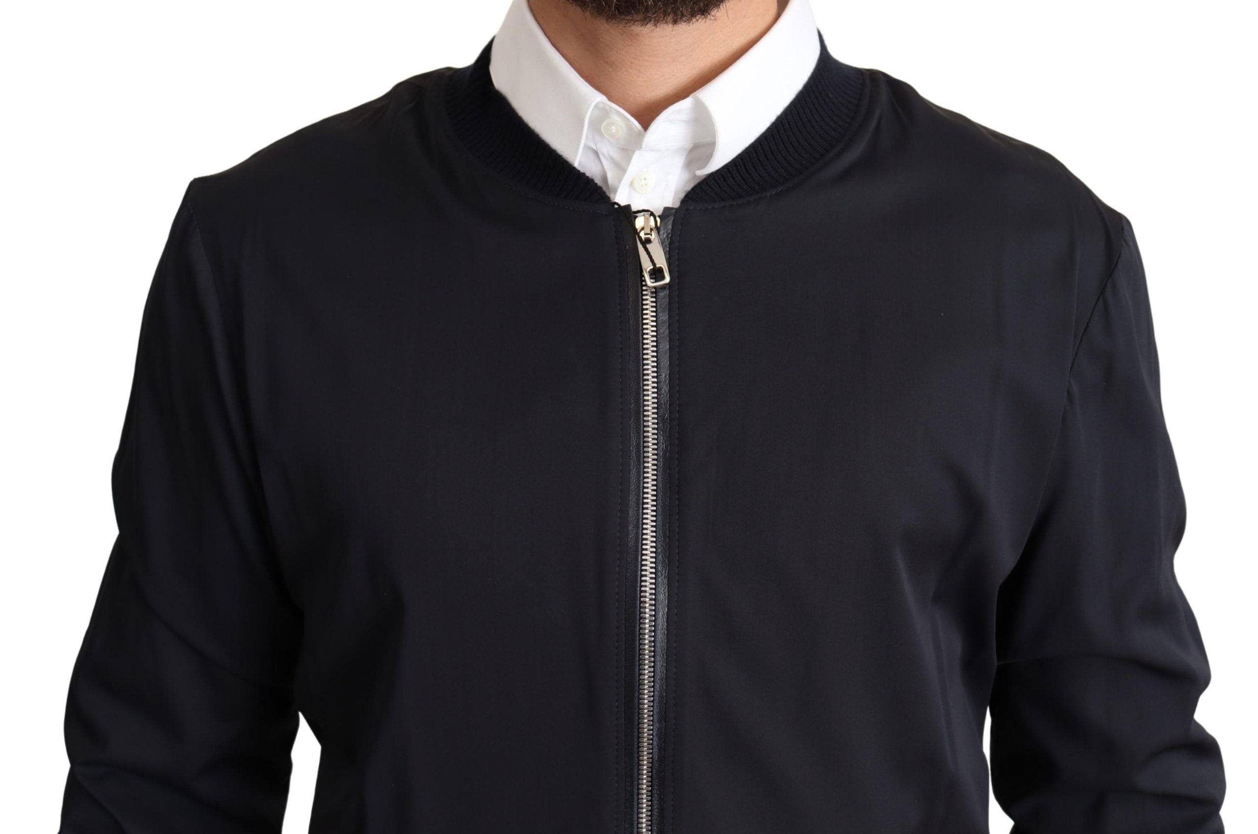 Dolce &amp; Gabbana Elegant Silk Blend Bomber Jacket