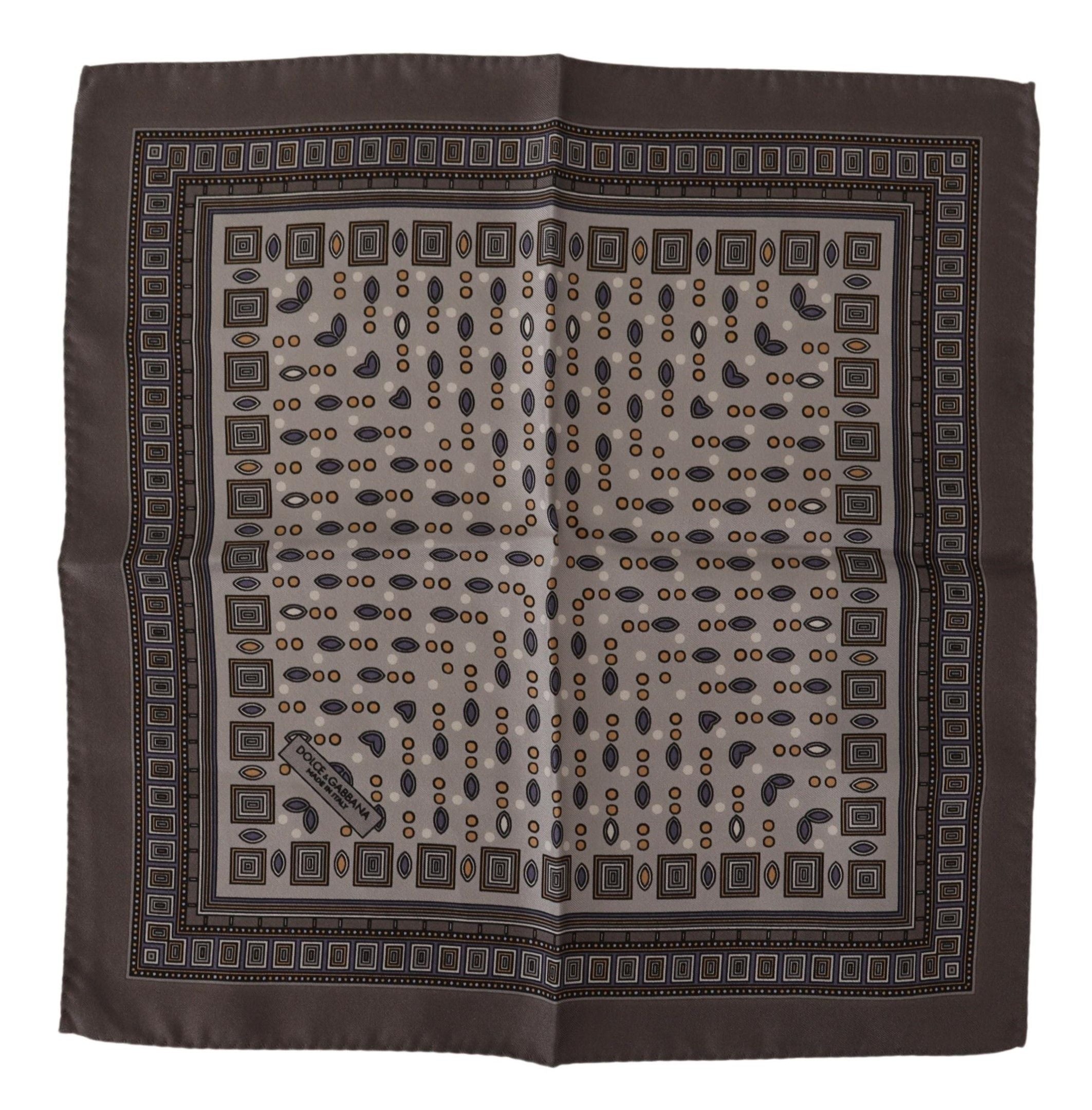 Dolce &amp; Gabbana Elegant Silk Pocket Square σε Rich Brown