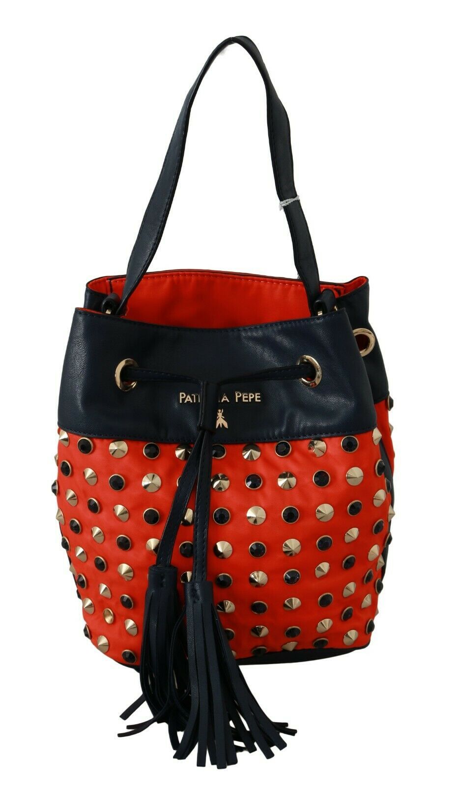 Patrizia Pepe Chic Red Shoulder Tote με Δερμάτινο λουράκι