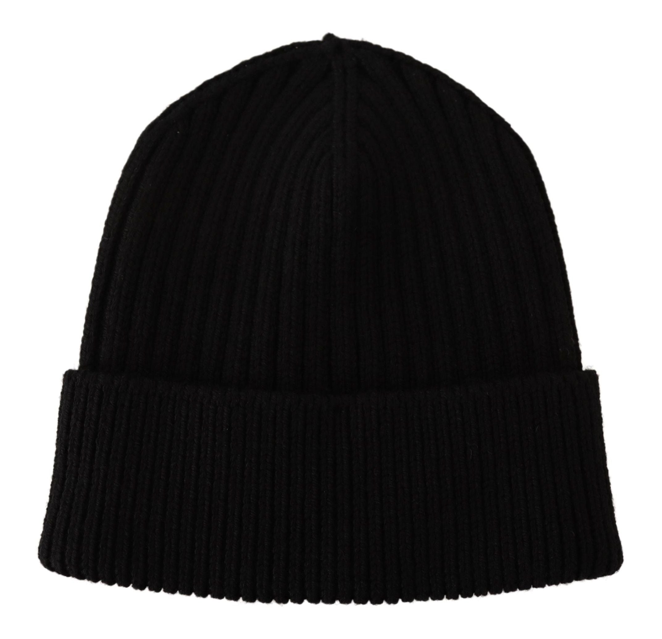 Dolce &amp; Gabbana Elegant Cable Knit Wool Beanie με επένδυση Fleece