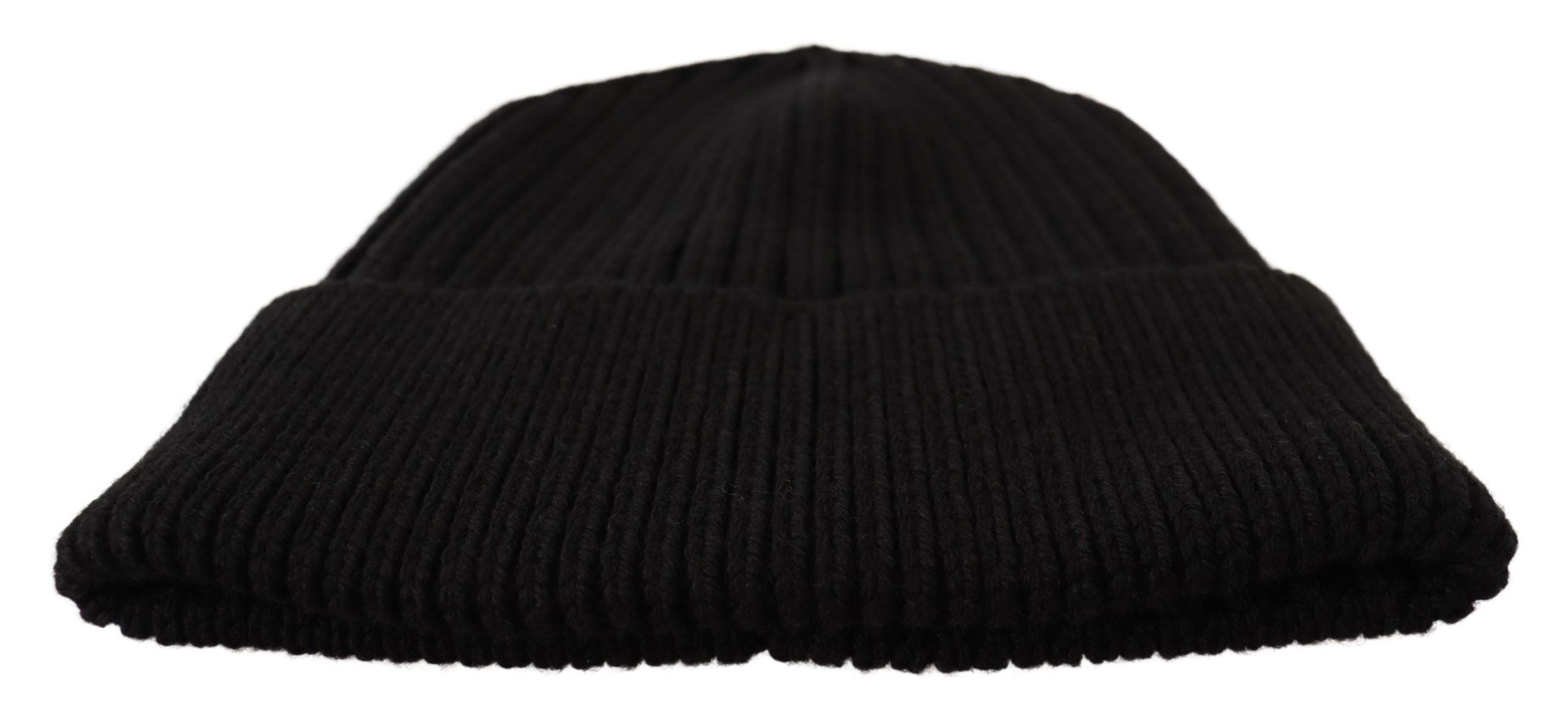 Dolce &amp; Gabbana Elegant Cable Knit Wool Beanie με επένδυση Fleece