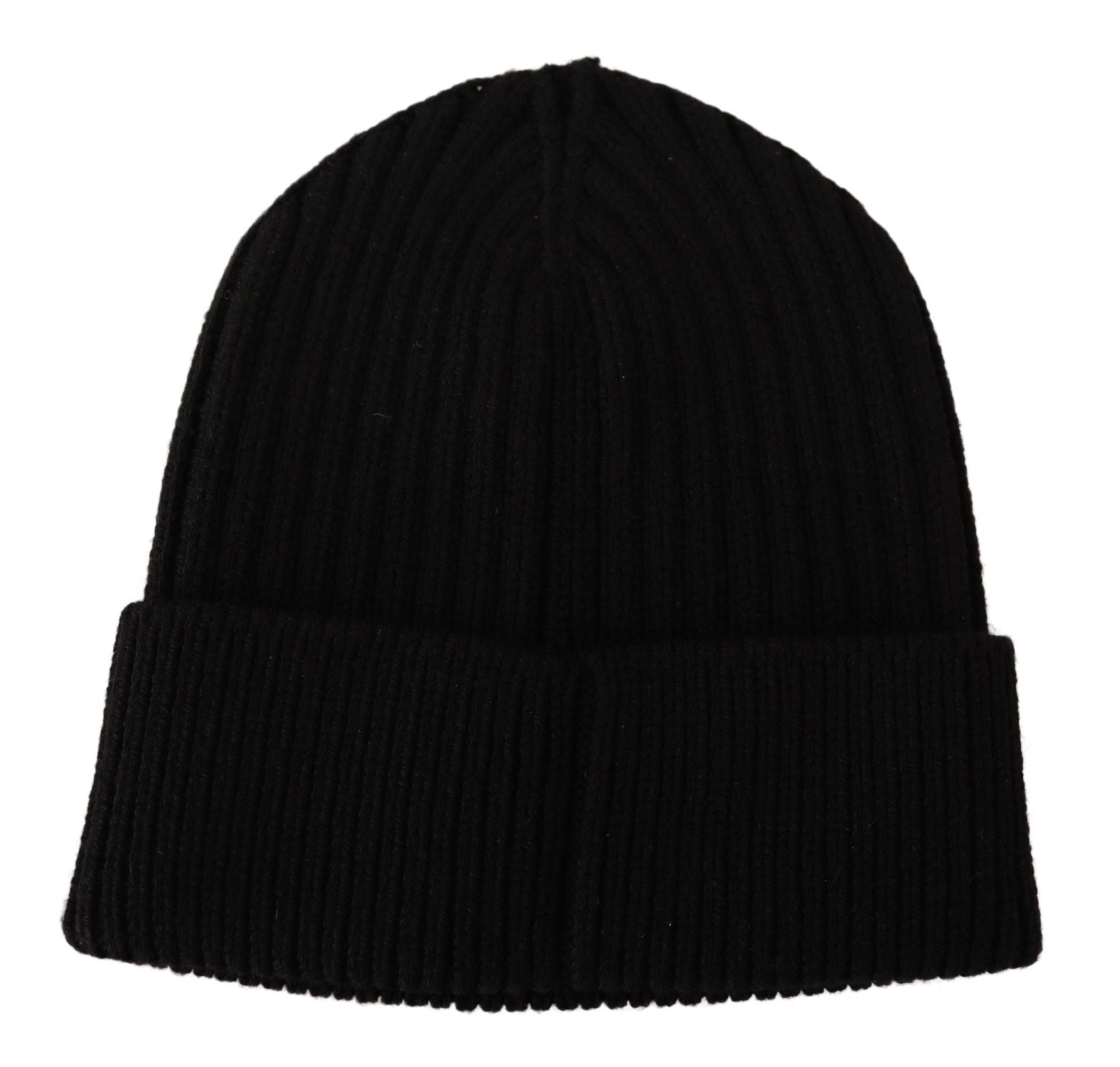 Dolce &amp; Gabbana Elegant Cable Knit Wool Beanie με επένδυση Fleece