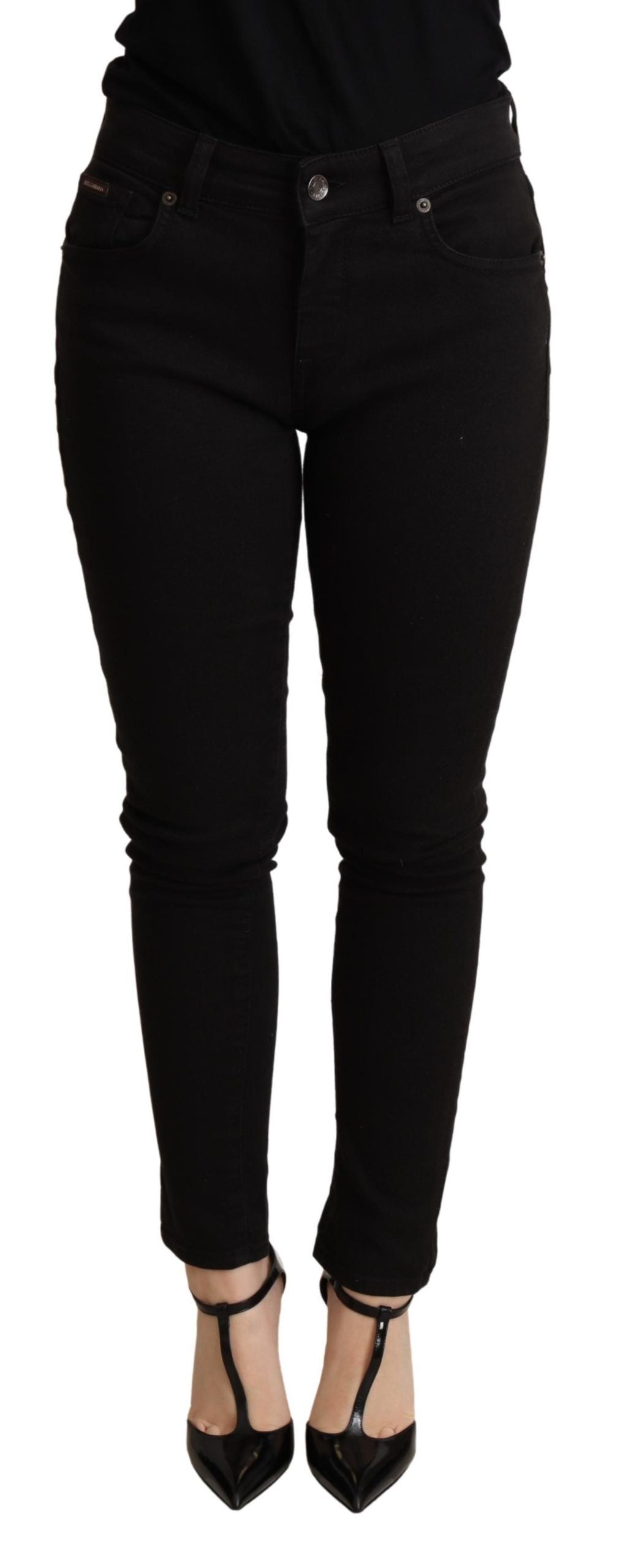 Dolce & Gabbana Elegant Slim Black Skinny Jeans