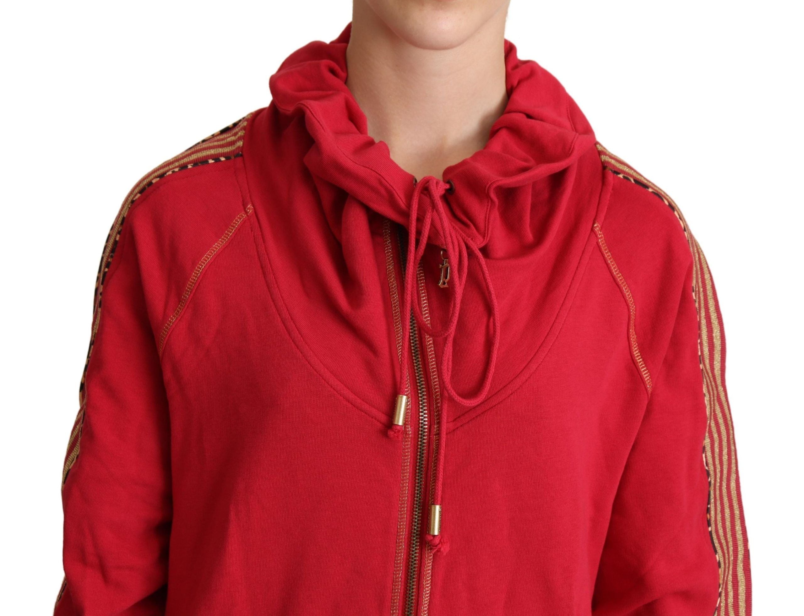 Μπουφάν John Galliano Radiant Red Cotton Full Zip Hooded