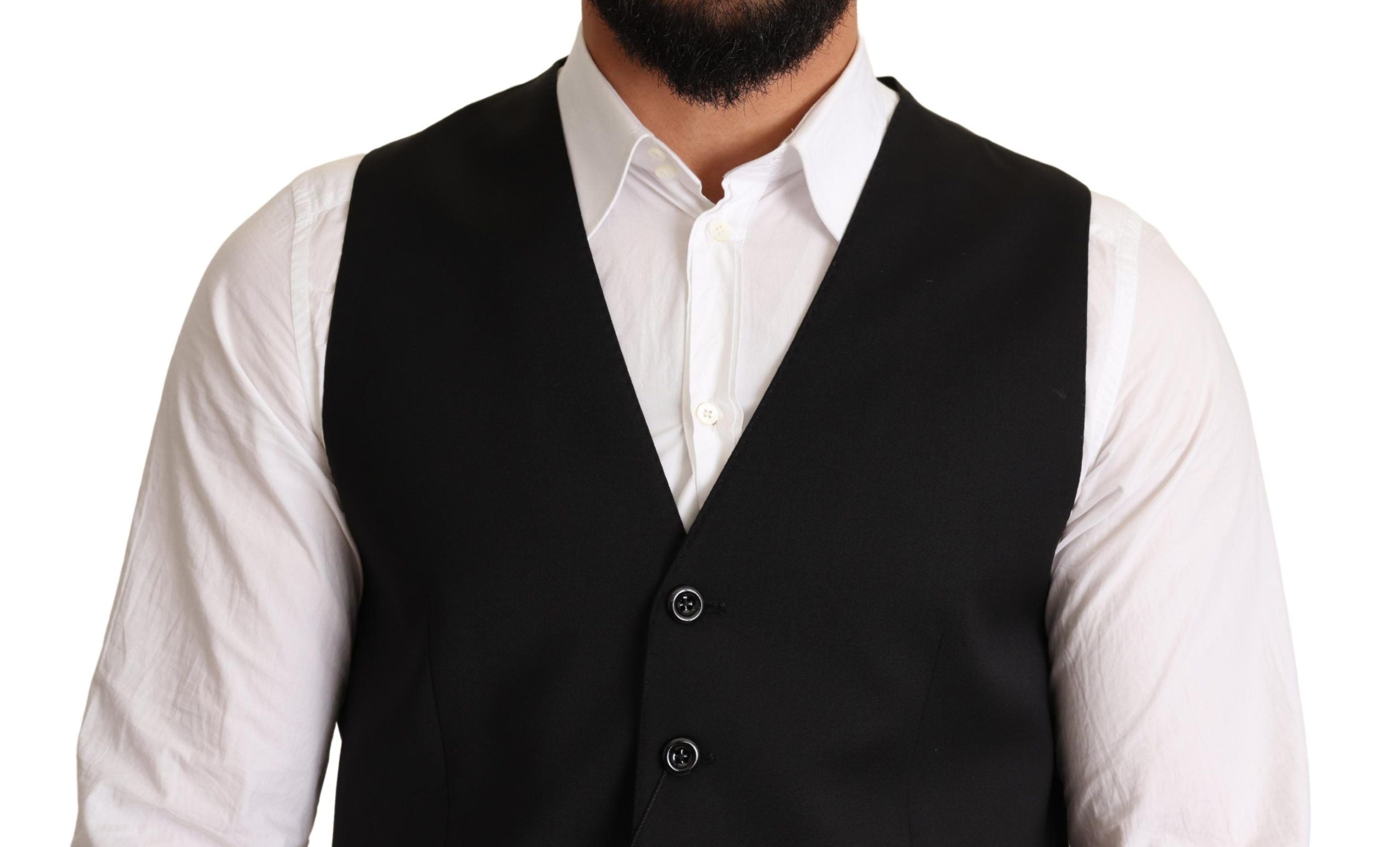 Dolce & Gabbana Elegant Black Formal Dress Vest