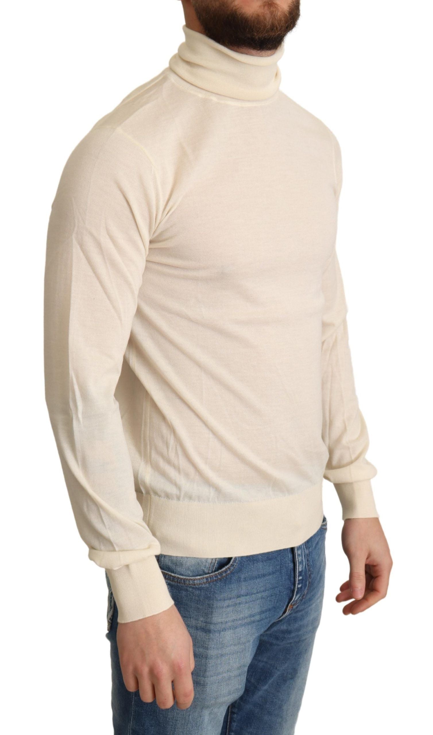 Πουλόβερ Dolce &amp; Gabbana Cream Cashmere Turtleneck