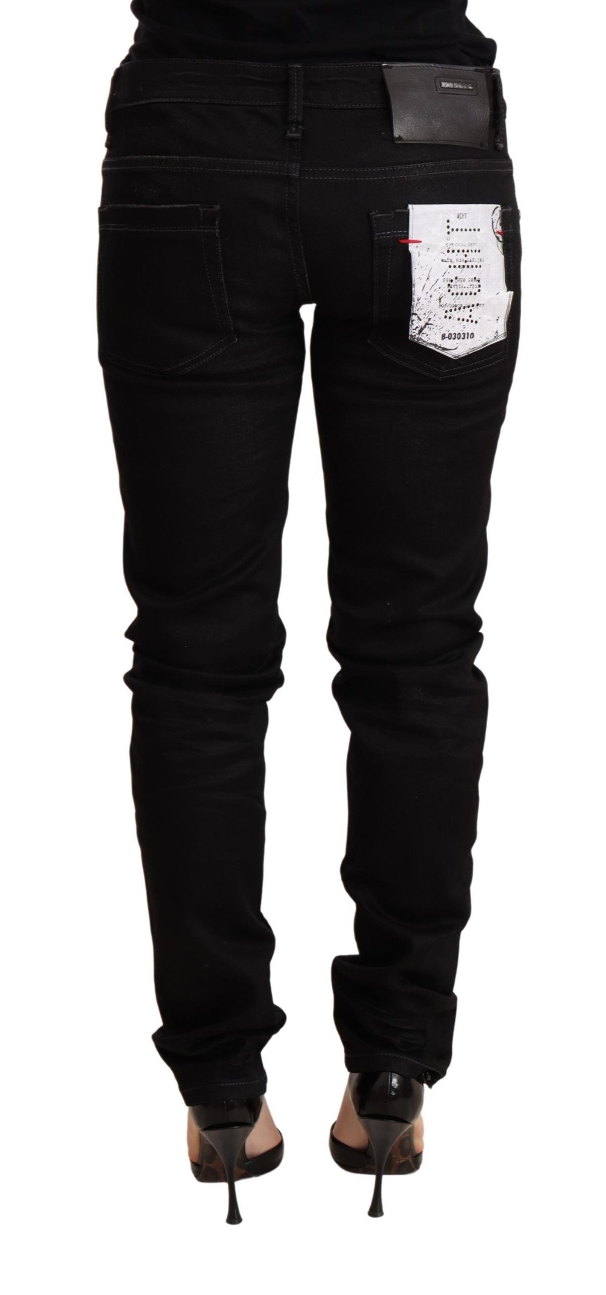 Skinny τζιν Acht Sleek Black Wash