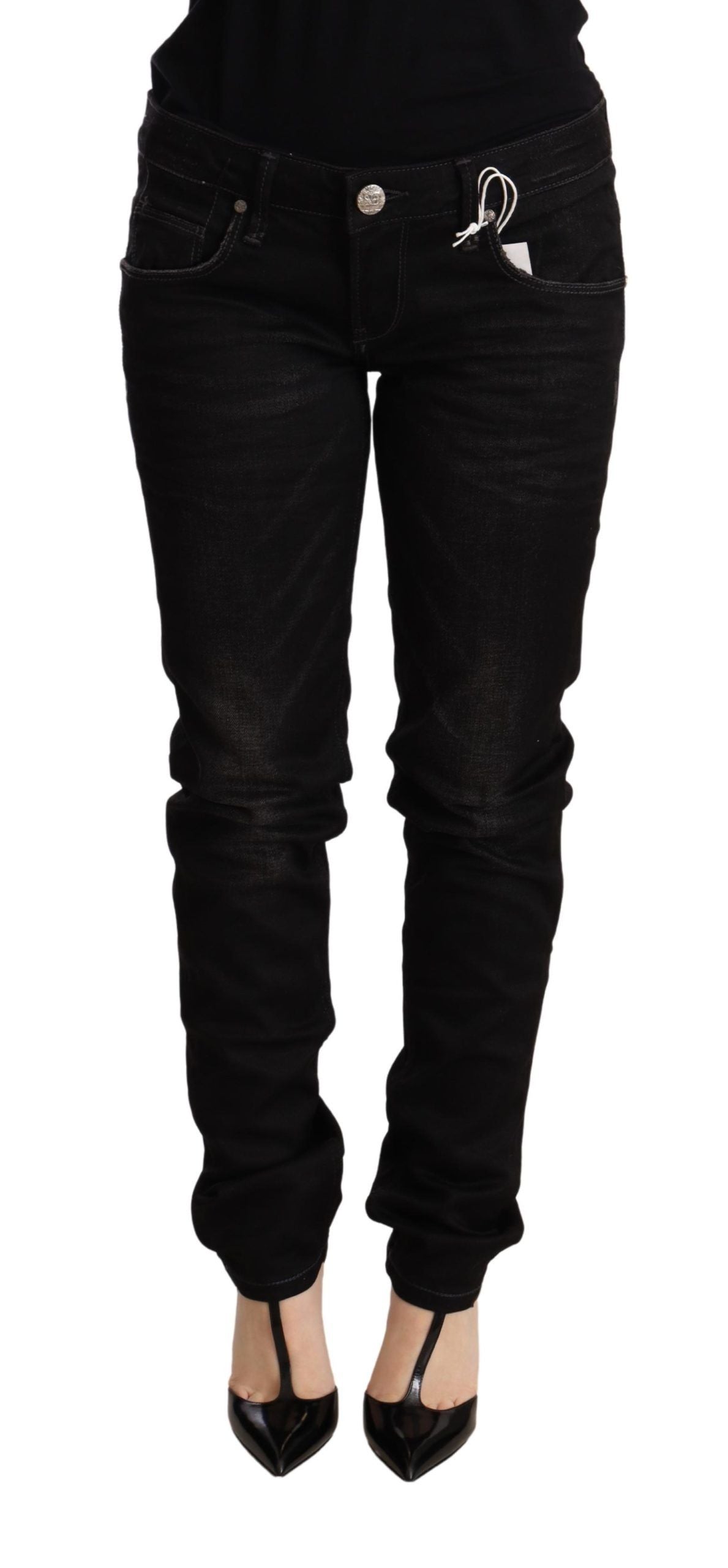 Skinny τζιν Acht Sleek Black Wash