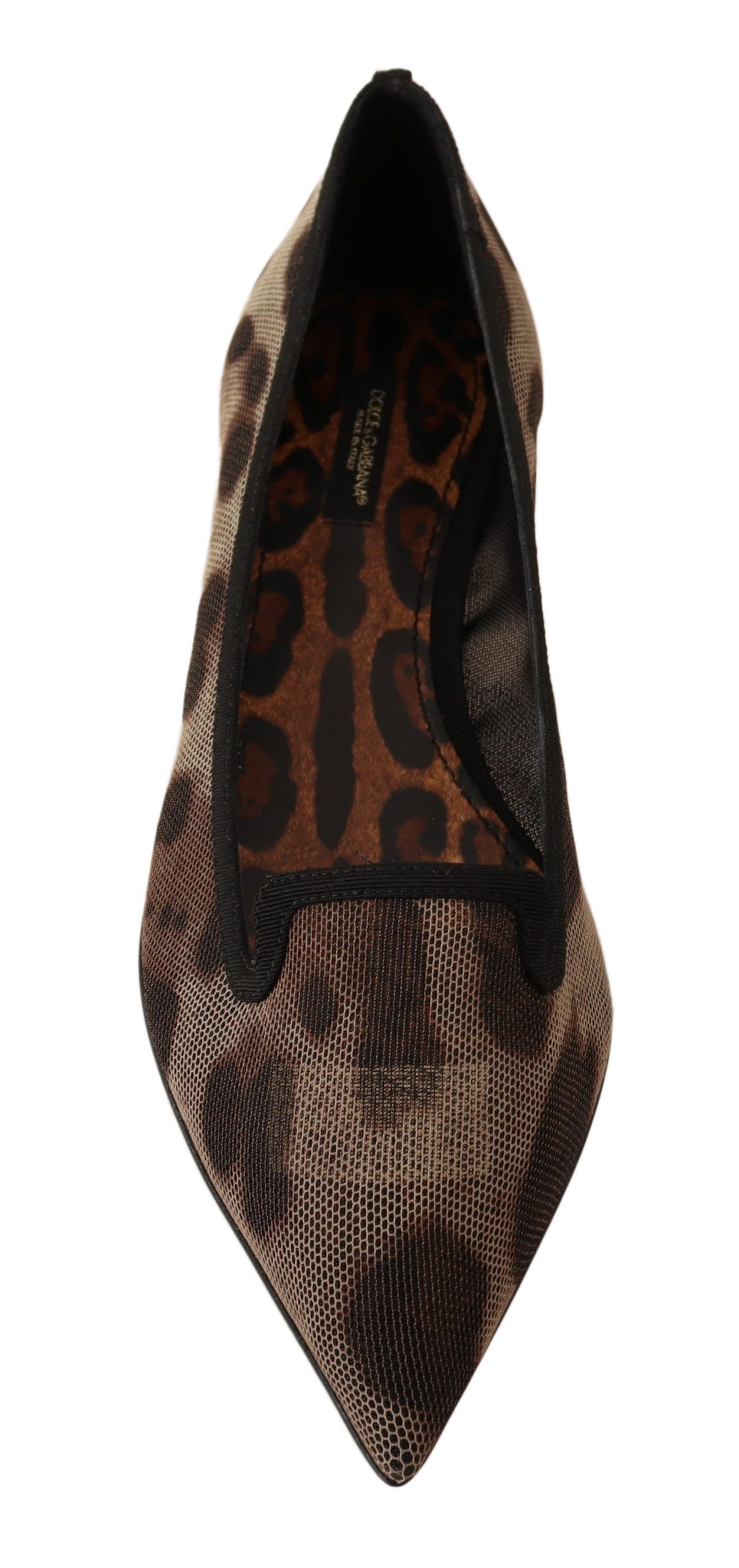 Dolce &amp; Gabbana Elegant Leopard Print Flat Loafers