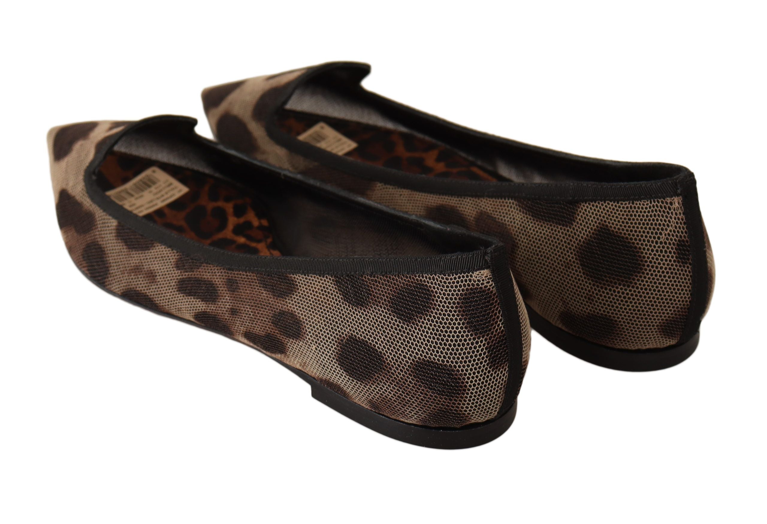 Dolce &amp; Gabbana Elegant Leopard Print Flat Loafers