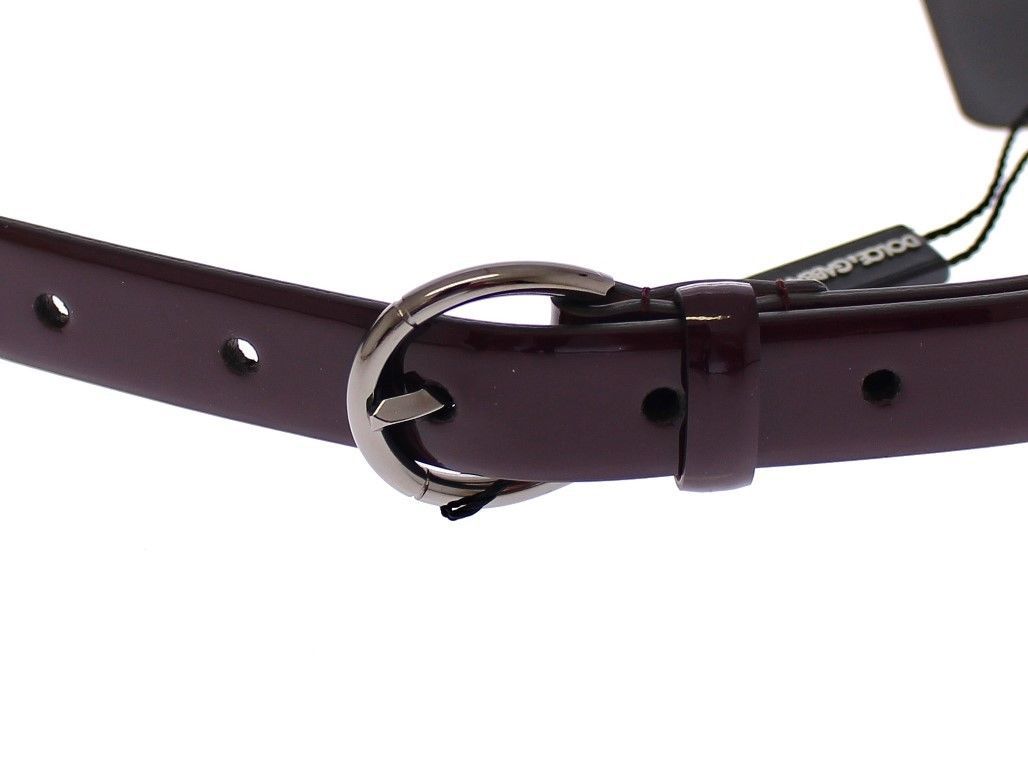 Dolce &amp; Gabbana Elegant Purple Leather Belt - Italian Elegance