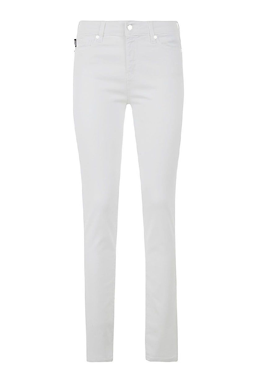 <tc>Love Moschino</tc> Chic White Cotton Blend Denim