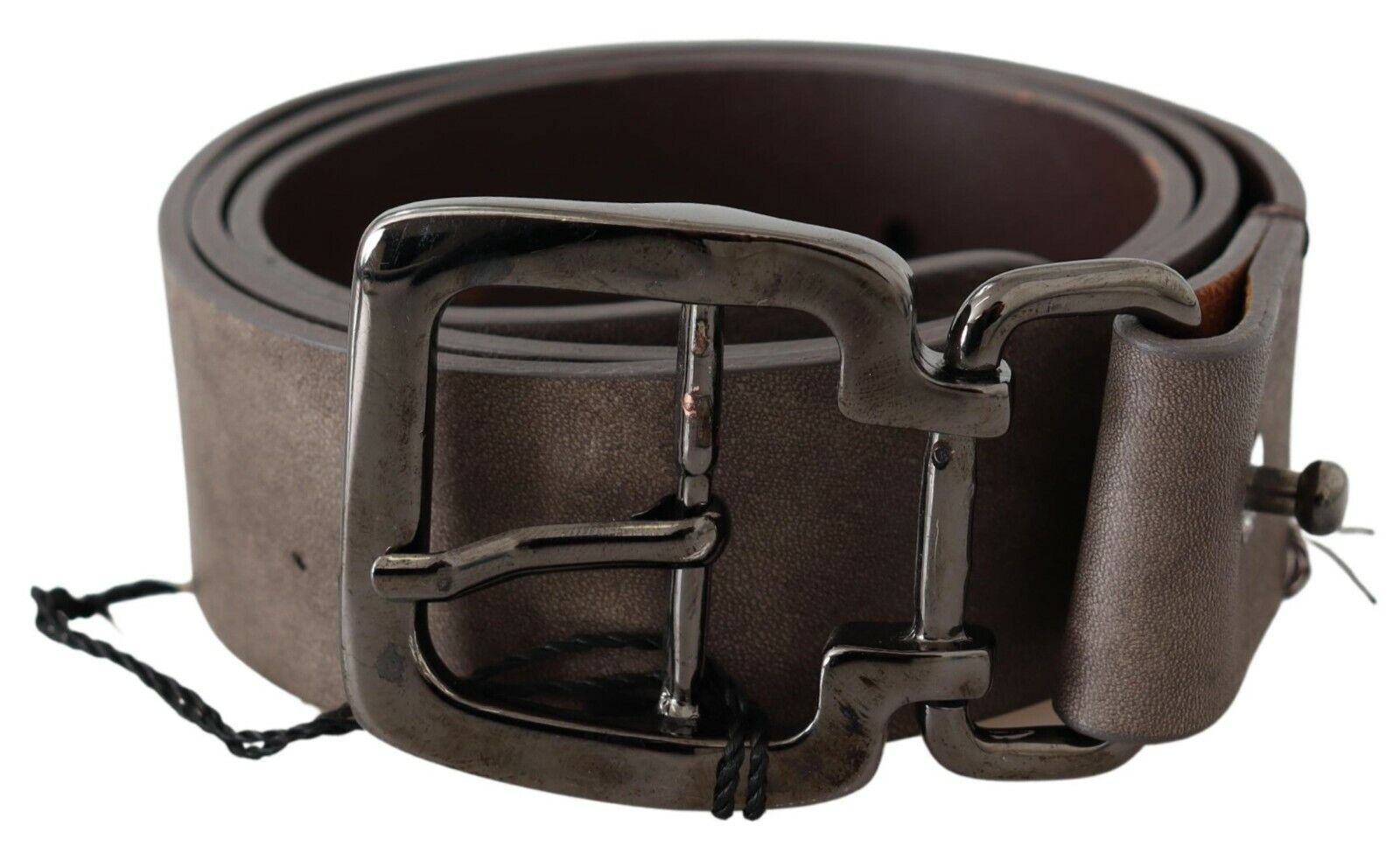 Costume National Elegant Dark Brown Leather Belt