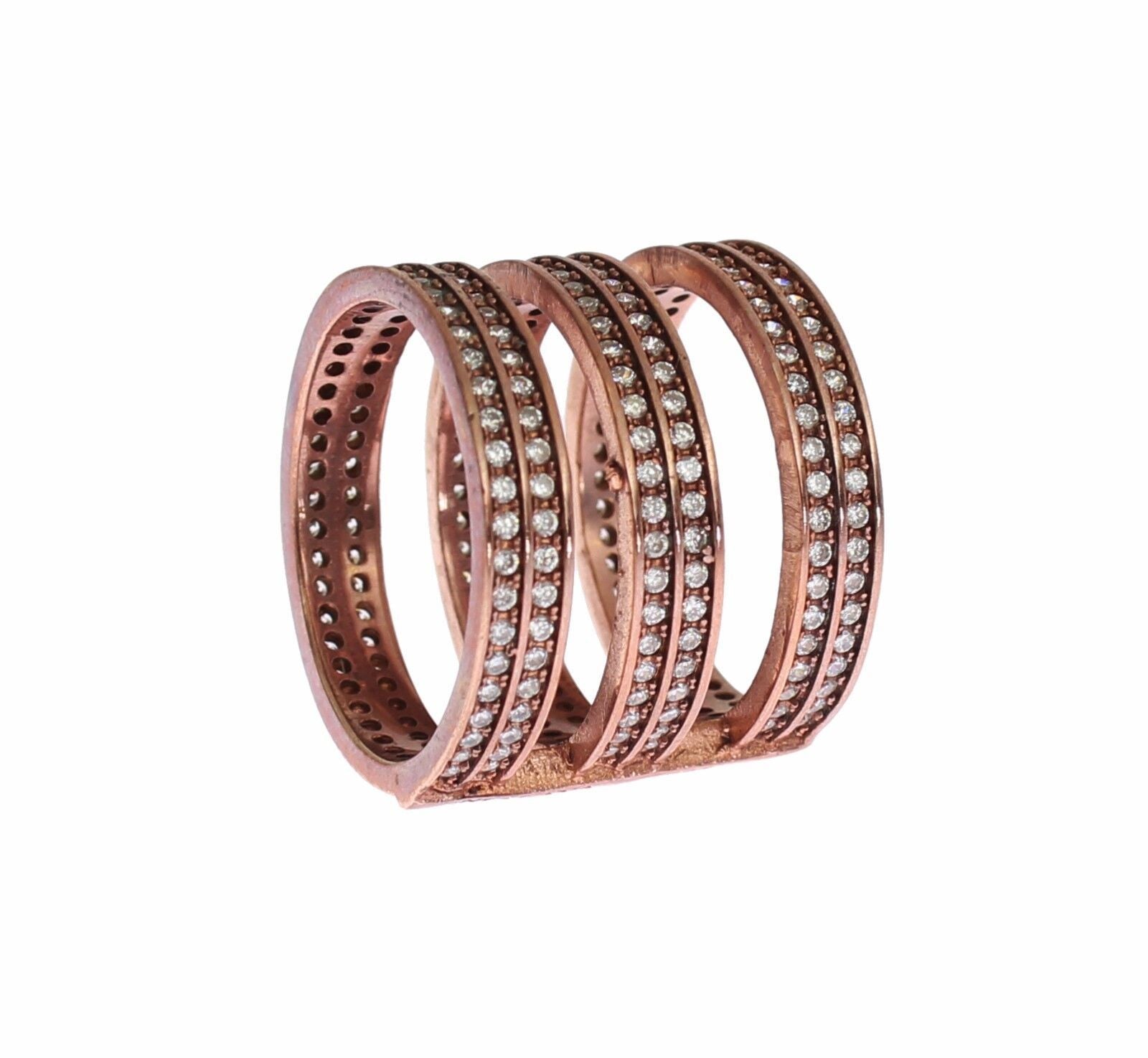 Κρυστάλλινο δαχτυλίδι Nialaya Dazzling Pink Gold CZ