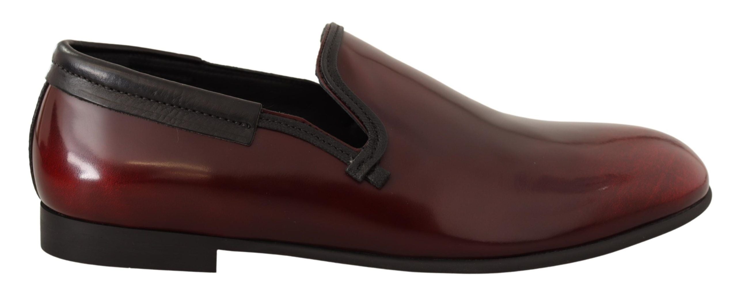 Dolce &amp; Gabbana Κομψά δερμάτινα Loafers Bordeaux