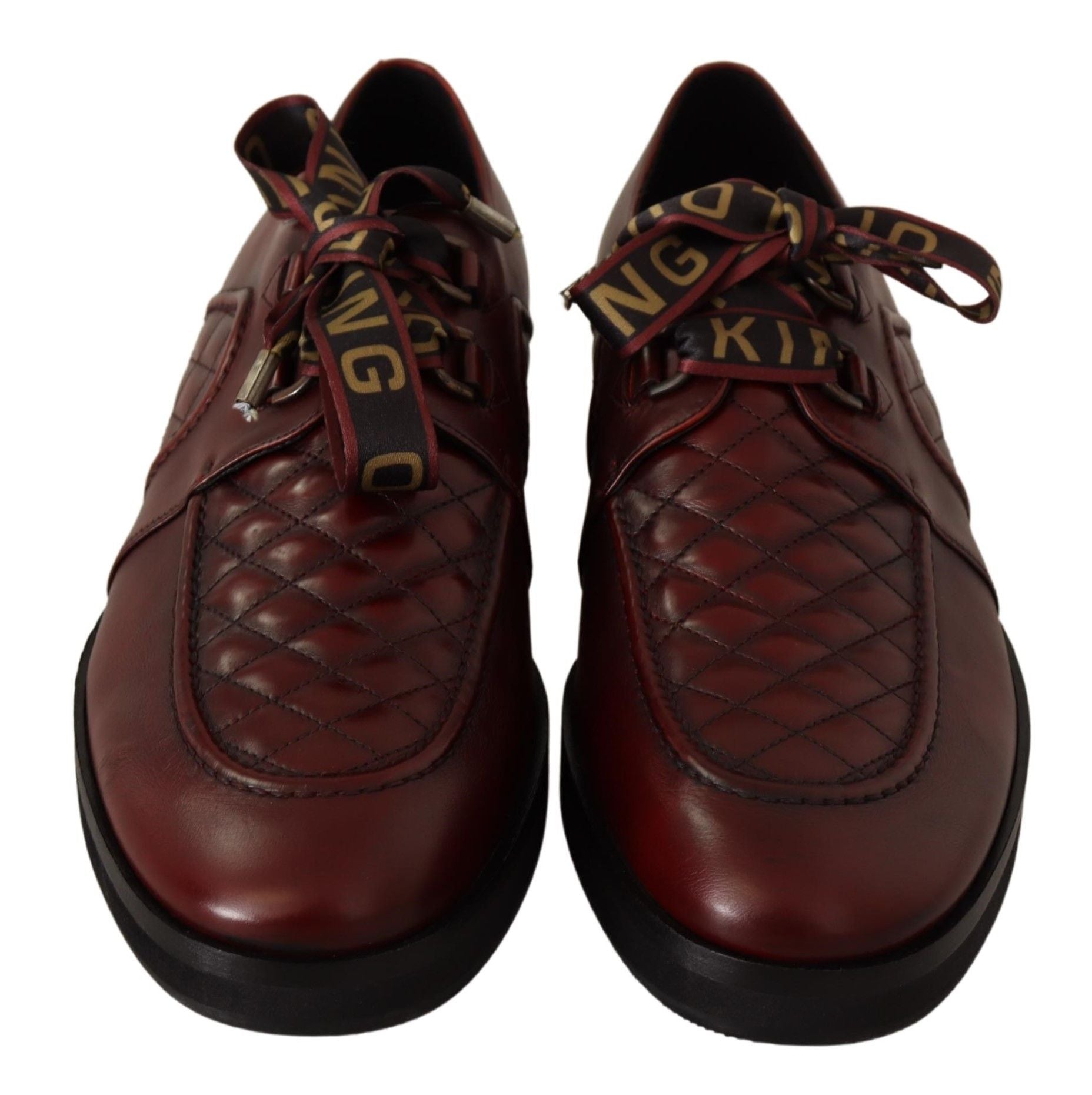 Κομψά δερμάτινα παπούτσια Bordeaux Derby Dolce &amp; Gabbana