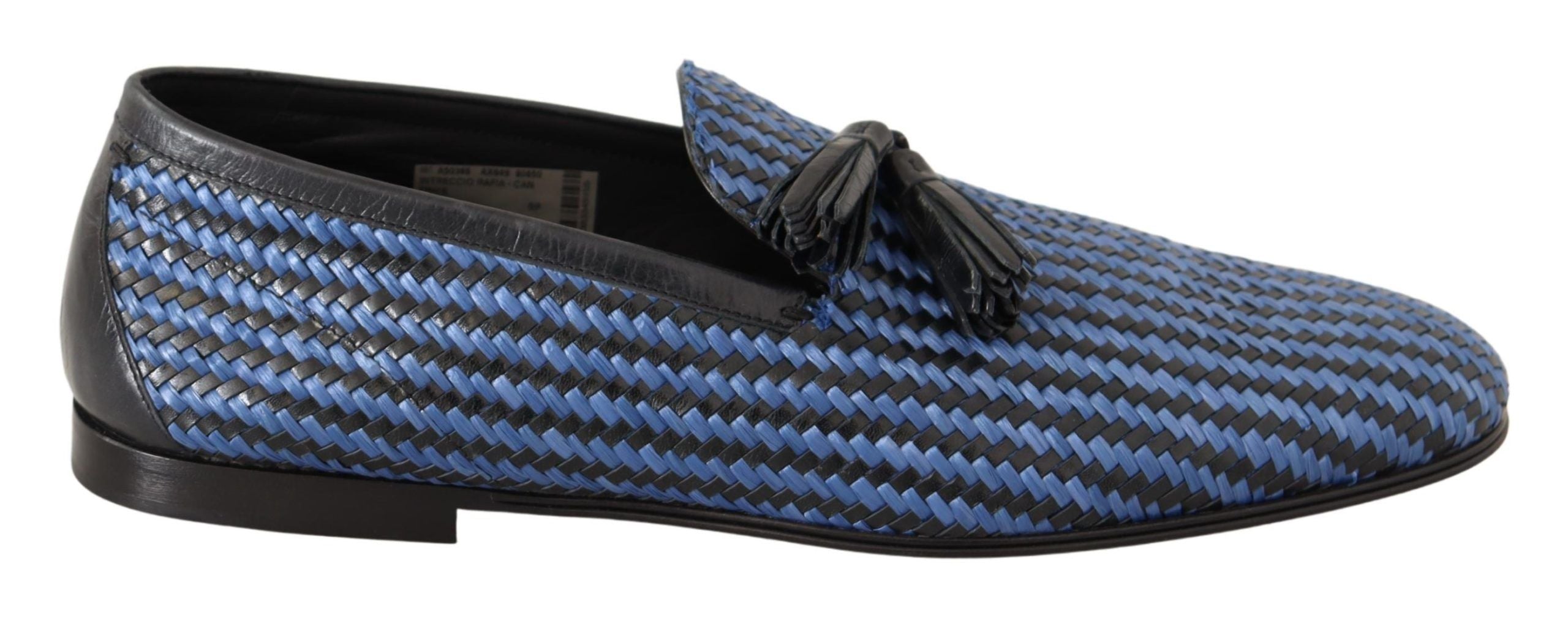 Κομψά υφαντά δερμάτινα Loafers Dolce & Gabbana