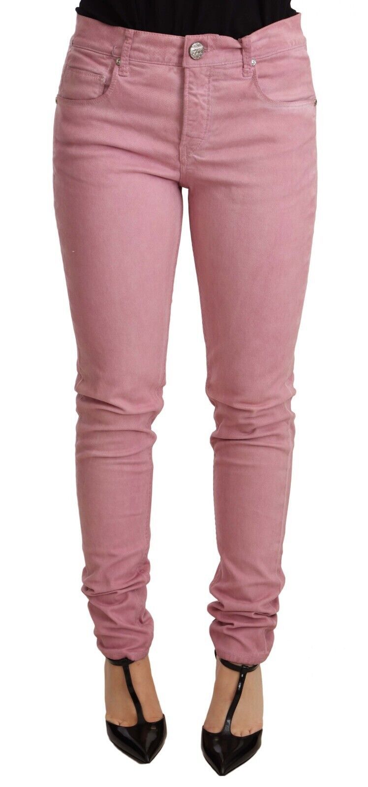 Acht Elegant Slim Fit Pink Jenim Jeans