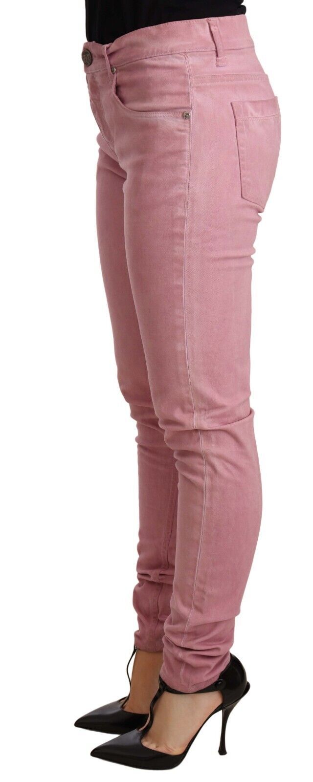 Acht Elegant Slim Fit Pink Jenim Jeans