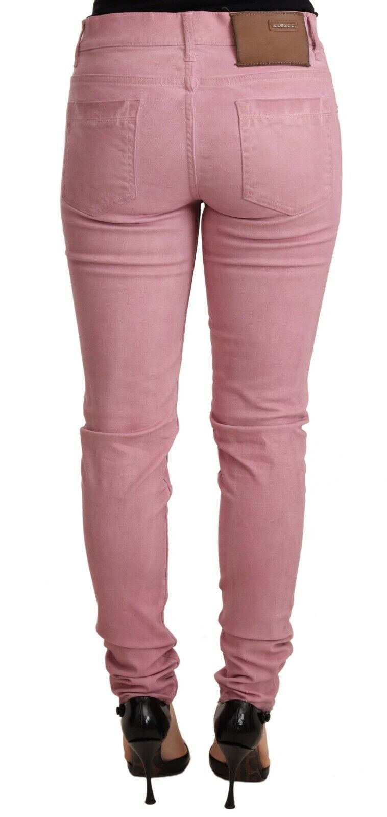 Acht Elegant Slim Fit Pink Jenim Jeans