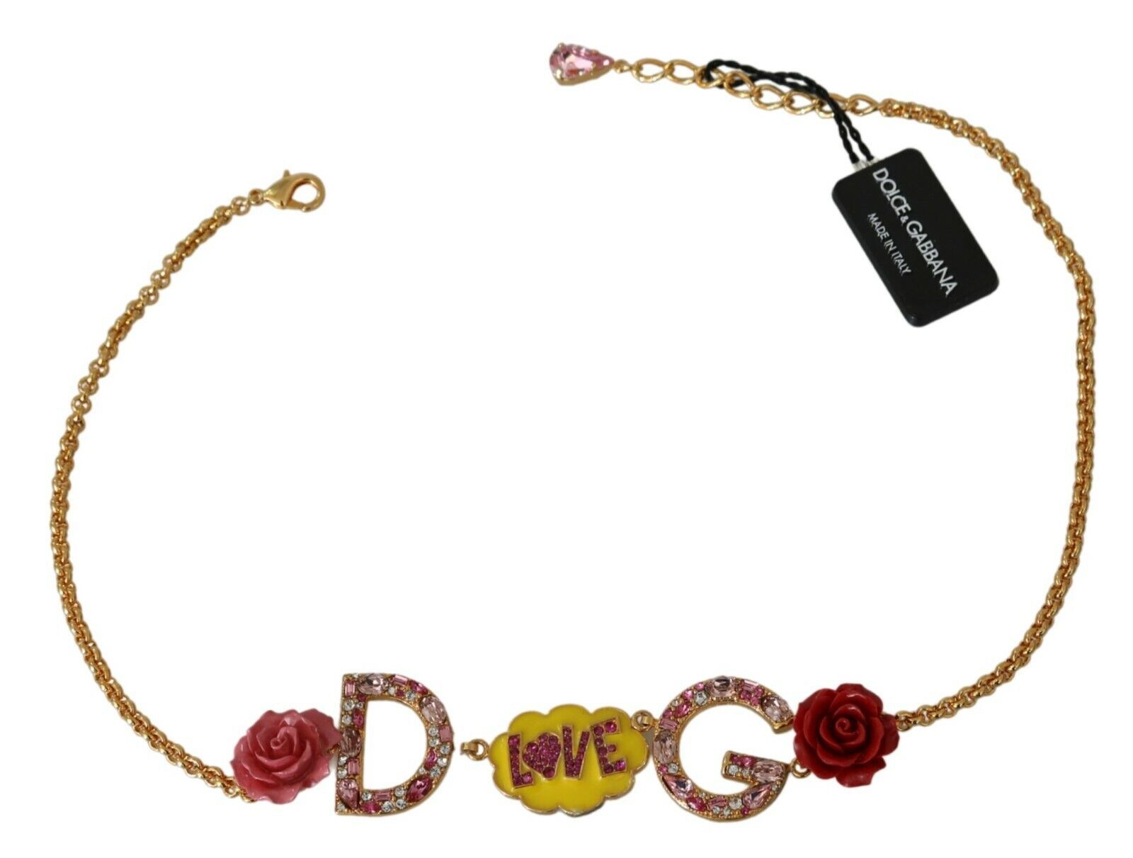 Κολιέ Dolce &amp; Gabbana Gold Crystal Charm Statement