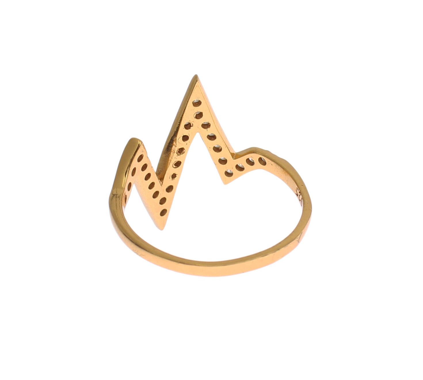 Nialaya Glamorous Gold Plated Sterling Silver Ring