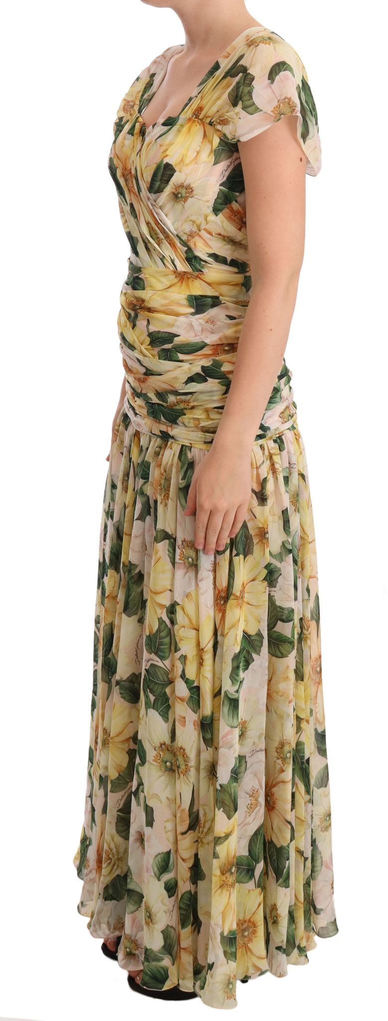 Φόρεμα Dolce &amp; Gabbana Floral Elegance Silk Πλισέ Maxi