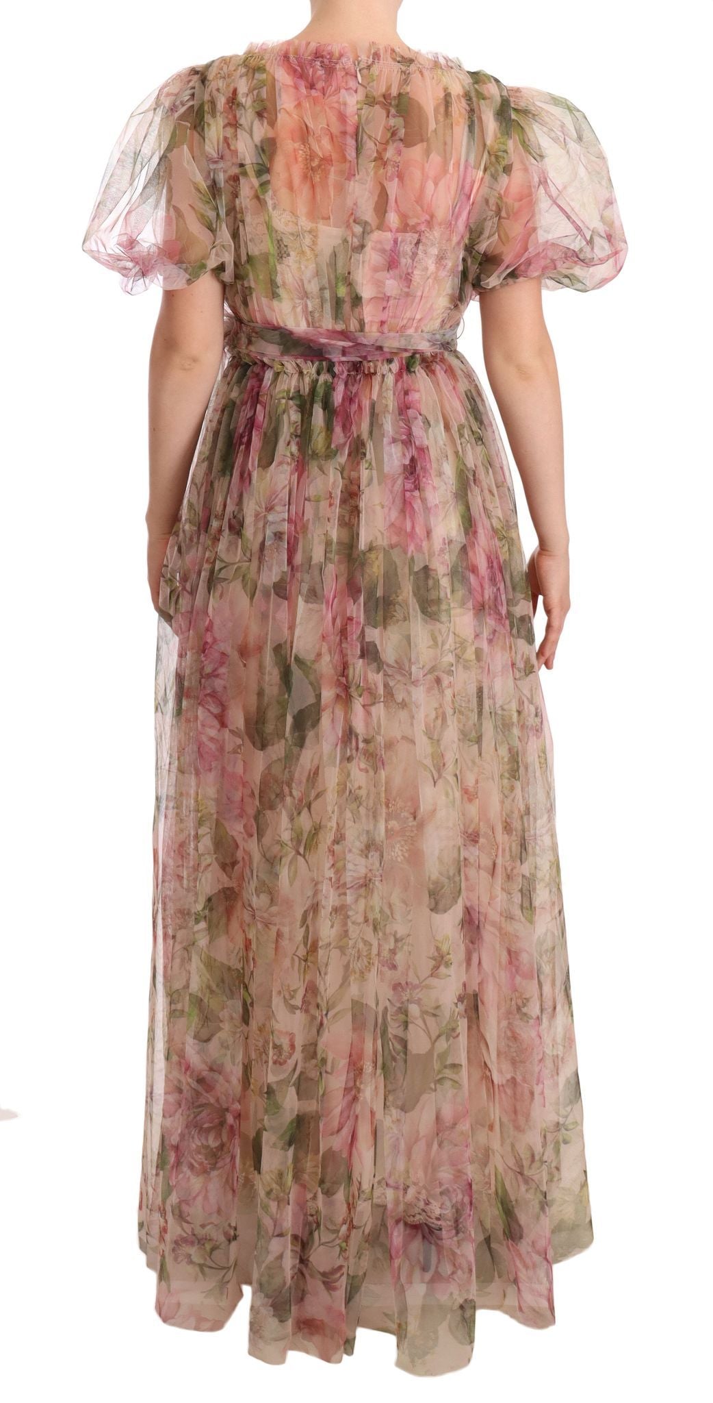 Φόρεμα Dolce &amp; Gabbana Floral print Nylon Maxi φόρεμα