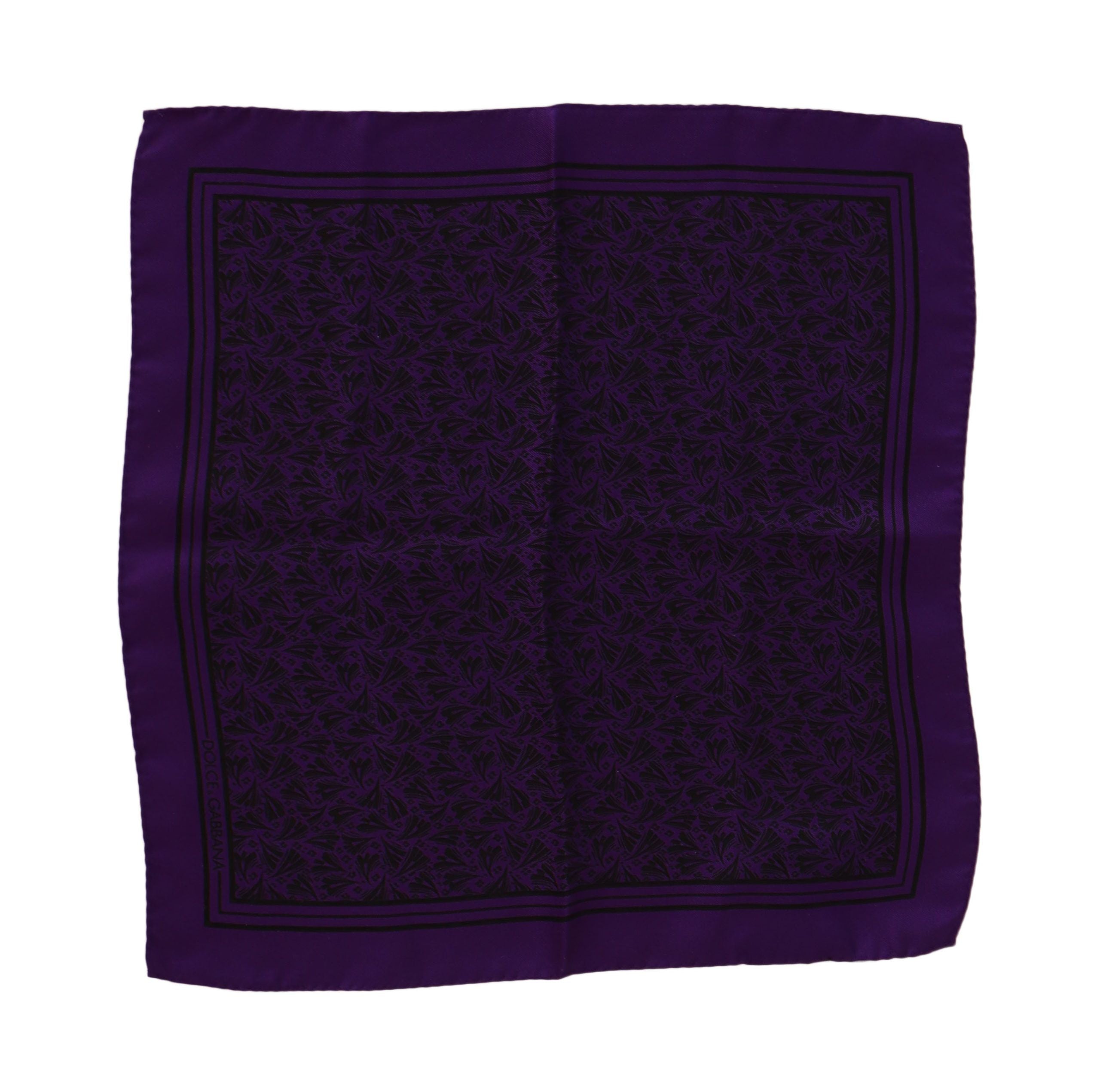 Dolce &amp; Gabbana Elegant Silk Pocket Square σε μωβ