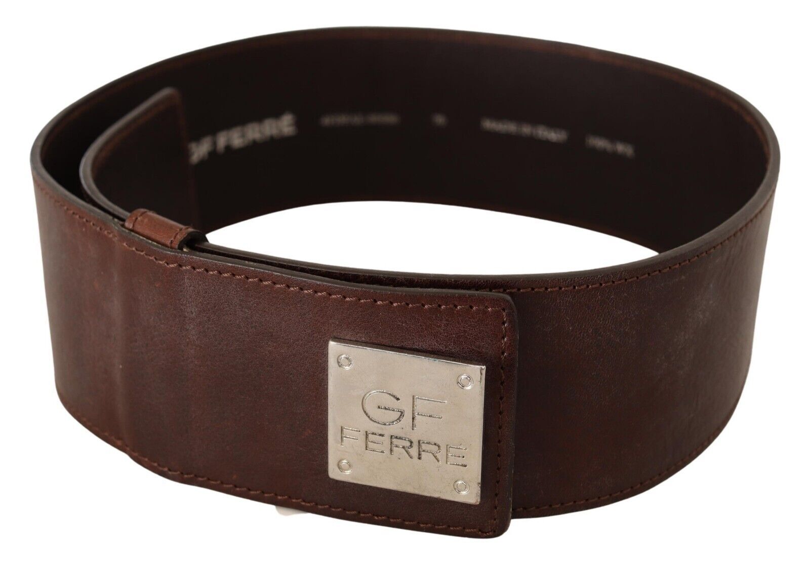 GF Ferre Elegant Genuine Leather Fashion Belt - Chic Brown